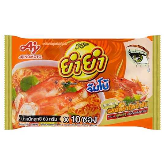 ยำยำ จัมโบ้ รสต้มยำกุ้งน้ำข้น แพ็ค 10 ซอง