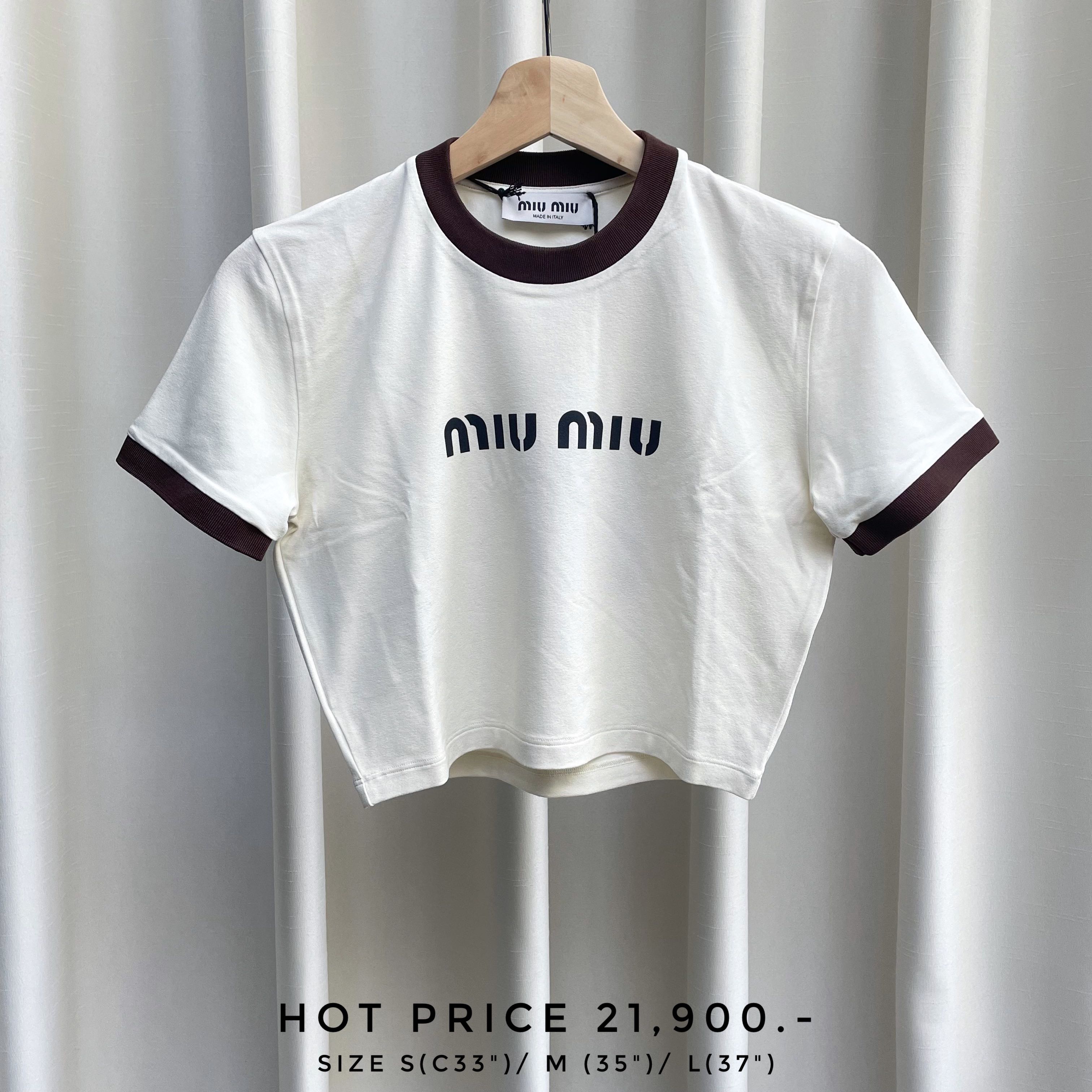MIUMIU Cropped Cotton T-shirt 