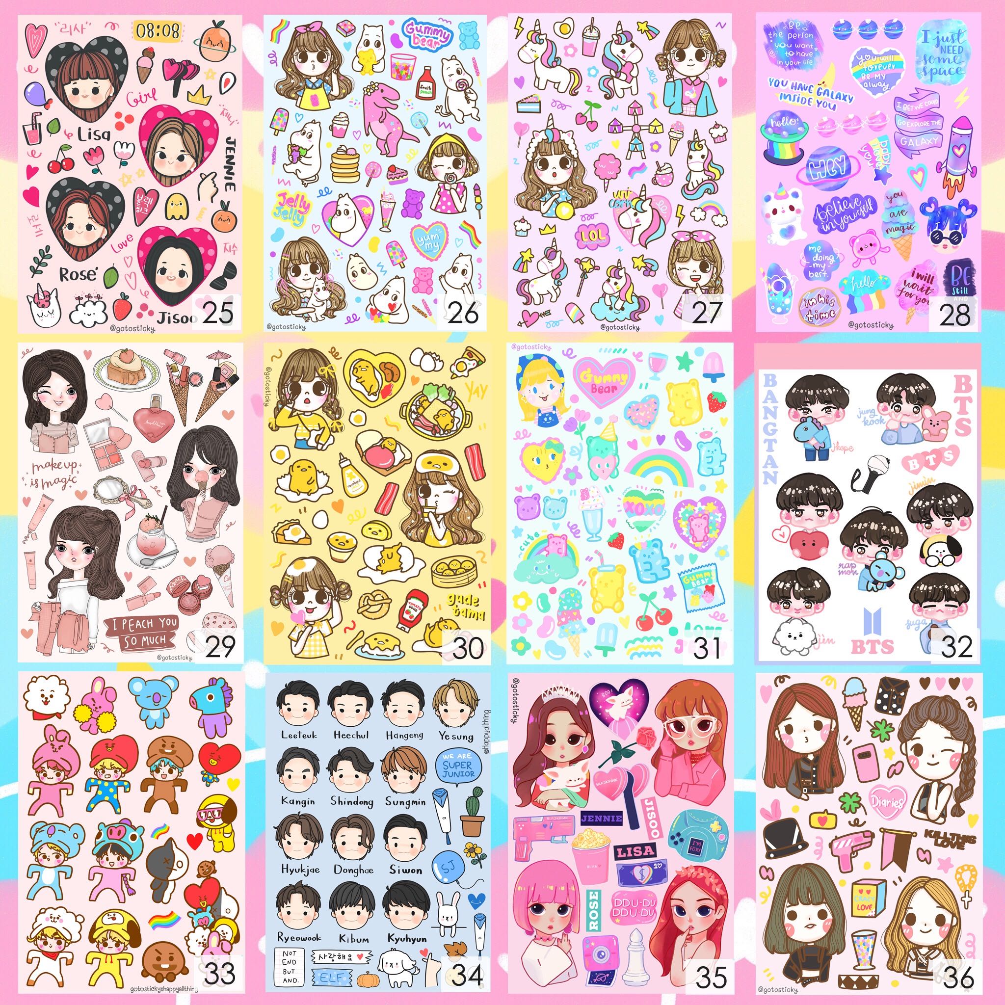 Sticker PVC A6 25-36