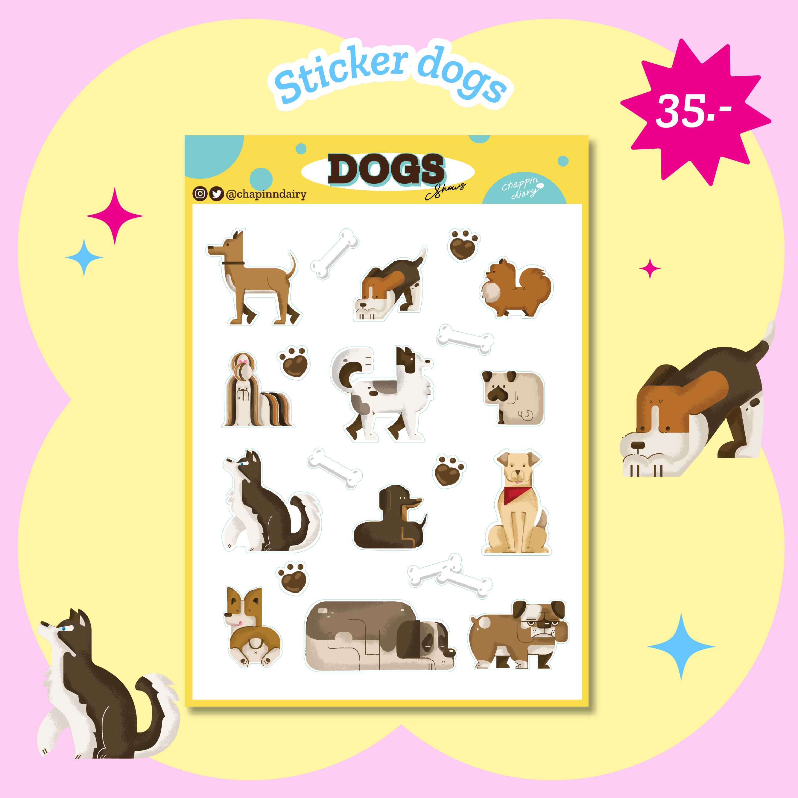 Sticker A6 Dogs & Cats