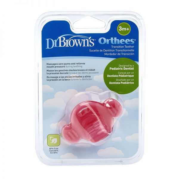 #ของเล่นสำหรับกัด Dr.Brown's : DRBTE332 Transition Teether Orthees - Pink