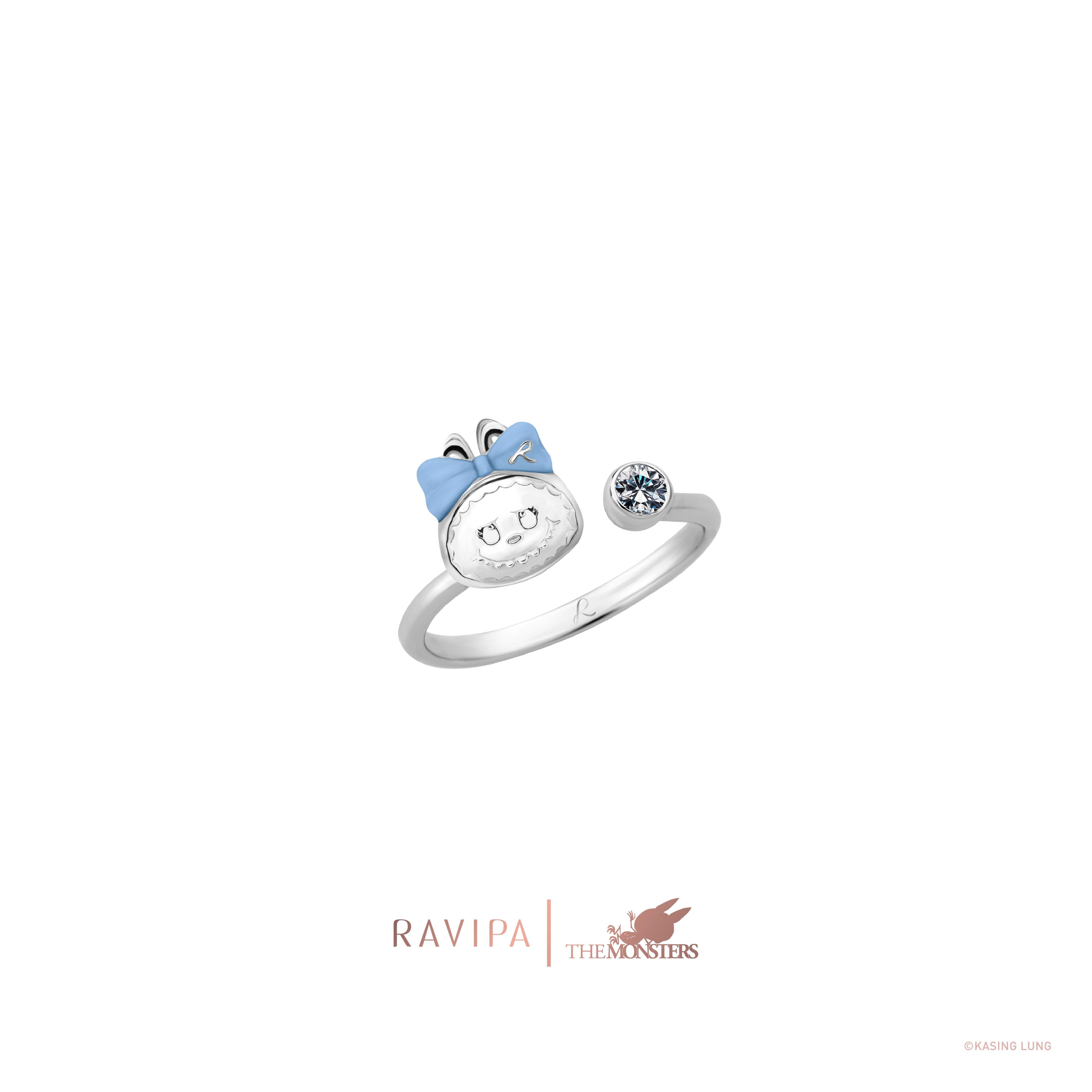 Labubu Baby Butterfly Diamond Ring