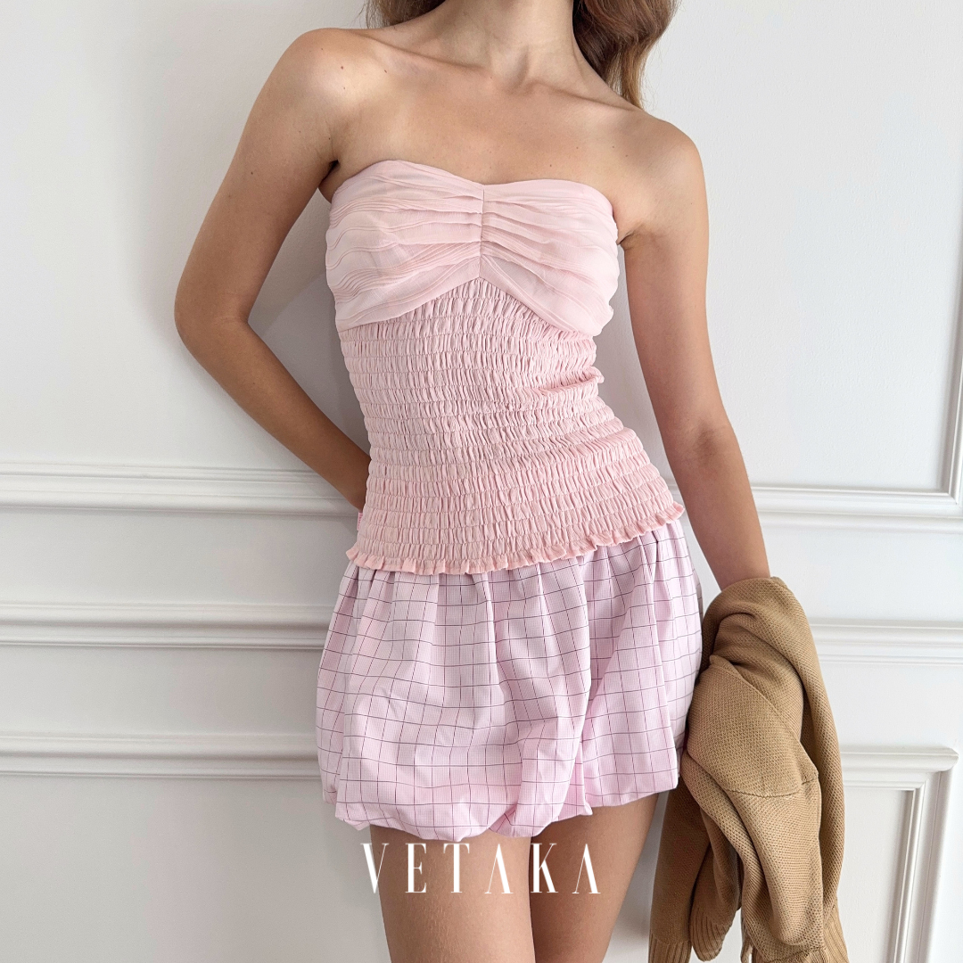 VETAKA Bobby Mini Skort (กระโปรงกางเกง บอลลูน ซับในขาสั้น ซิปข้าง)
