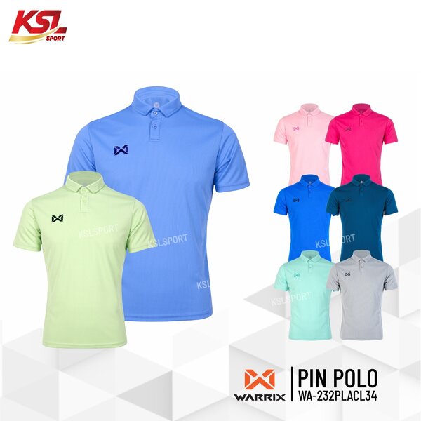 ใหม่ล่าสุด!! WARRIX รุ่น PIN เสื้อโปโล วอริกซ์ สีล้วน (WA-232PLACL34)