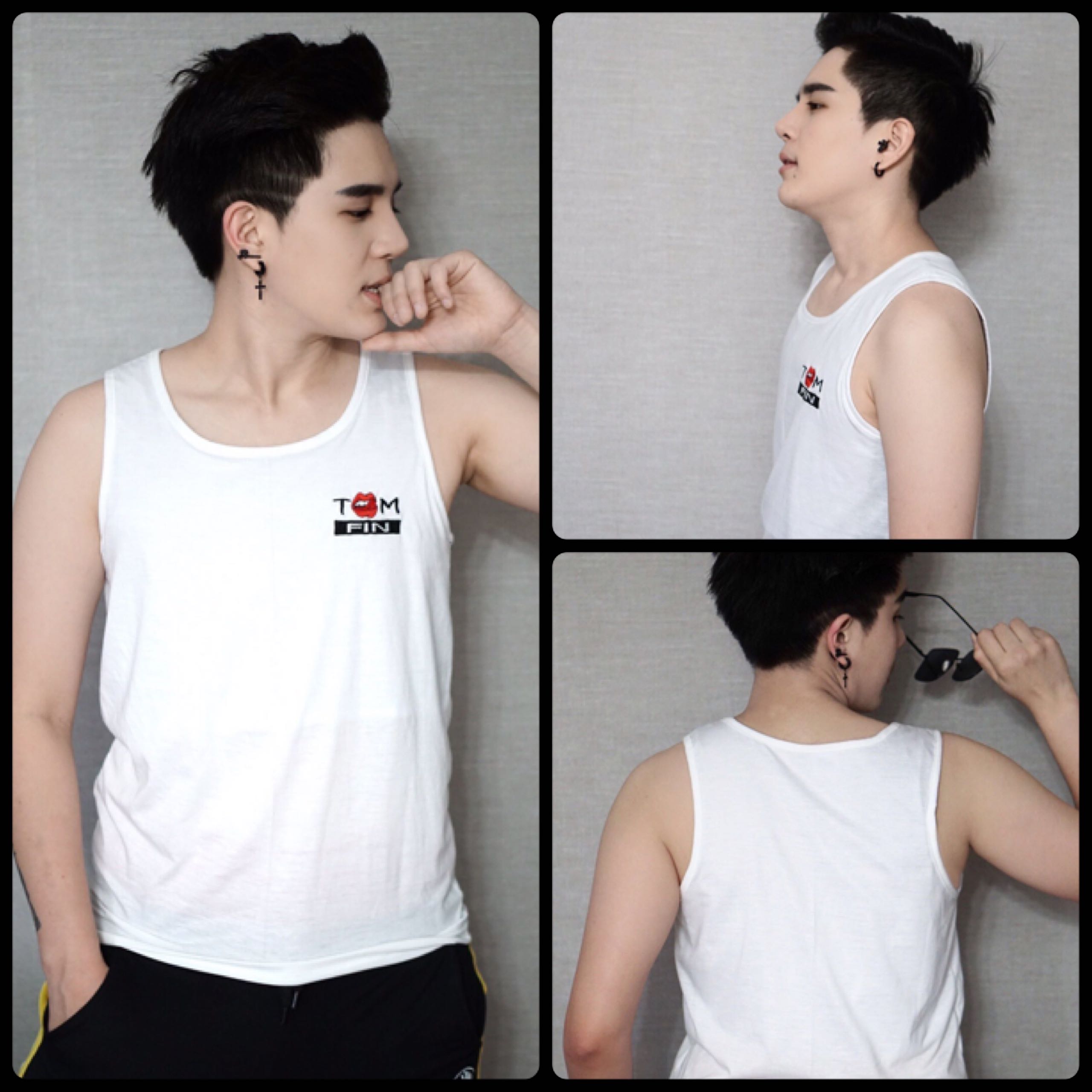 Tomfin เสื้อกล้ามทอม เต็มตัว รุ่น Original - สีขาว
