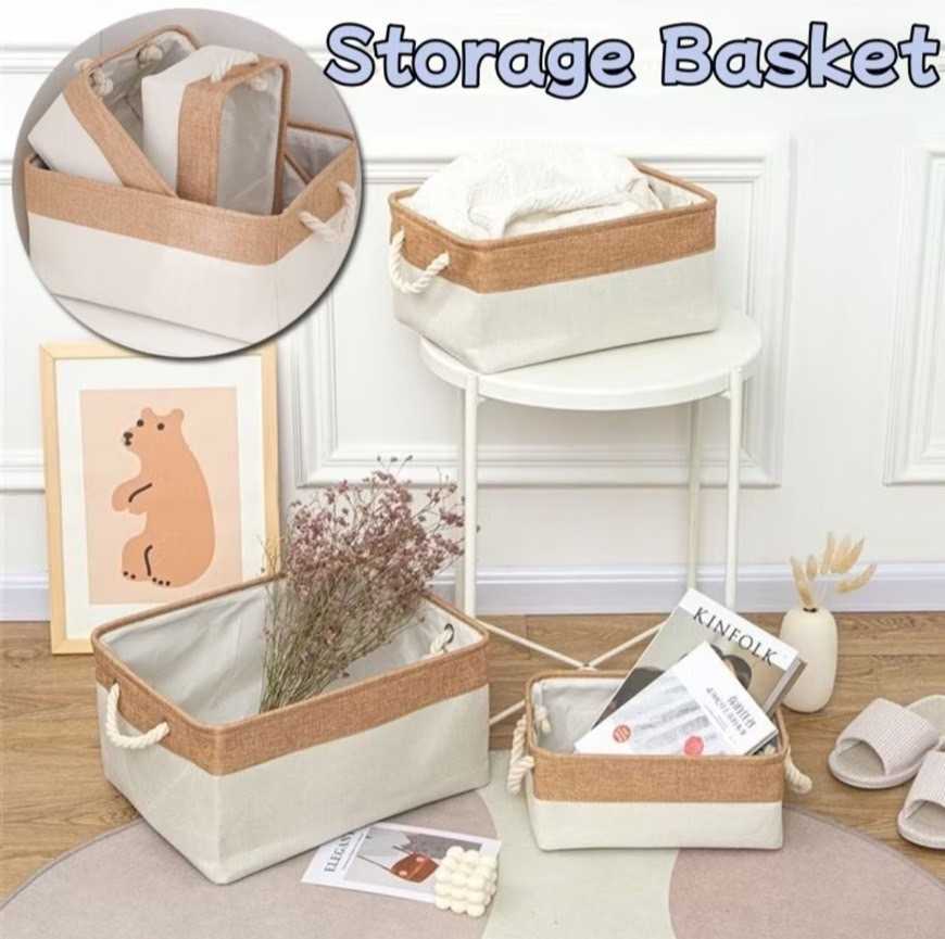 ตะกร้าอเนกประสงค์ White Size S/M/L กระเป๋าจัดระเบียบ