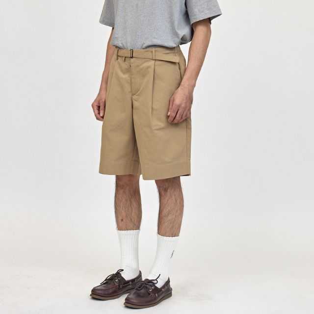 Beige Rally Shorts