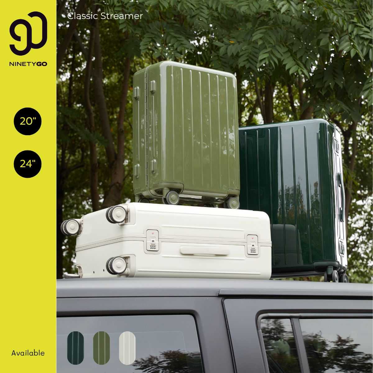 NinetyGo : กระเป๋าเดินทางแบบโครง รุ่นคลาสสิค สตรีมเมอร์ (Classic Streamer 90L07)