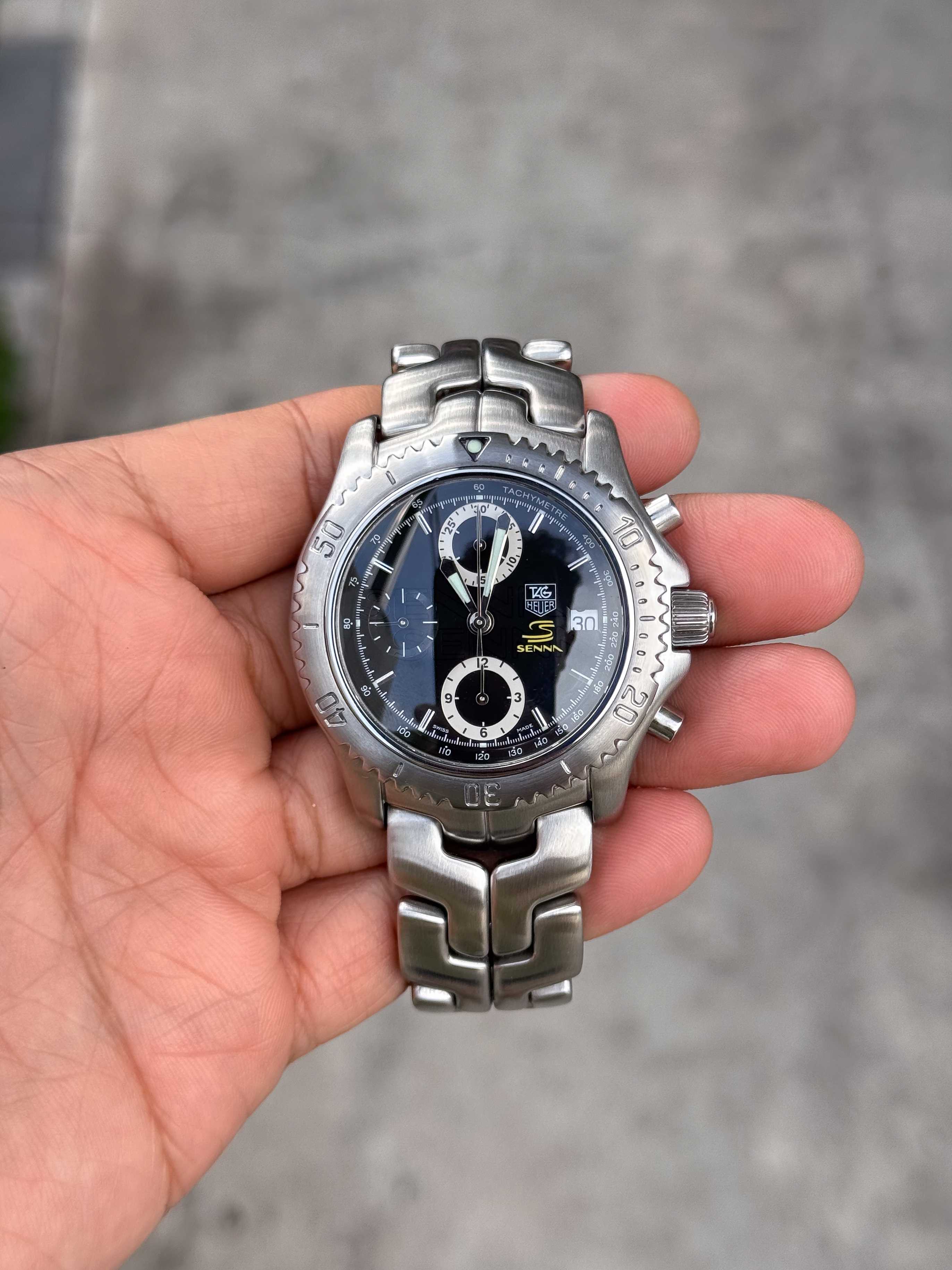 Tag Heuer Link Senna Limited Edition 4000 Automatic Chronograph King Size