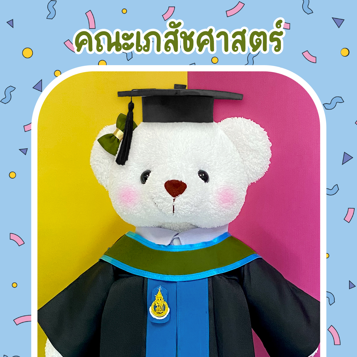 ตุ๊กตาหมีชุดครุย ม.สงขลา คณะเภสัช