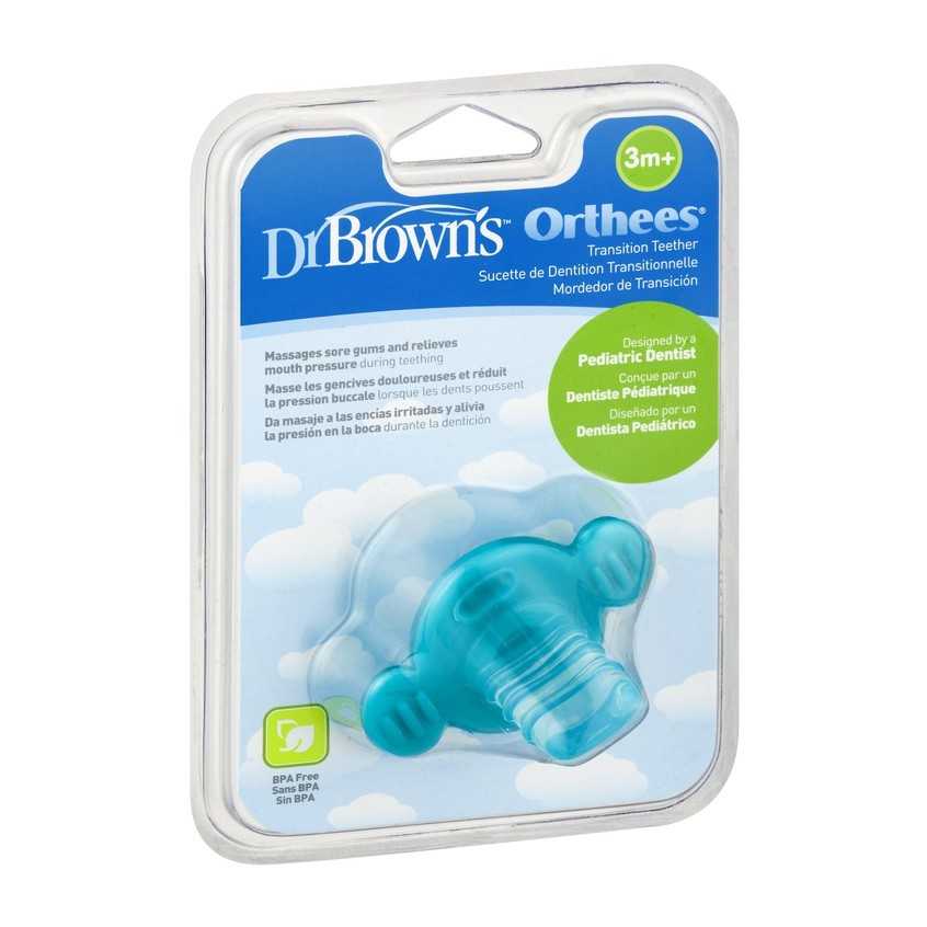 #ของเล่นสำหรับกัด Dr.Brown's : DRBTE333 Transition Teether Orthees - Blue