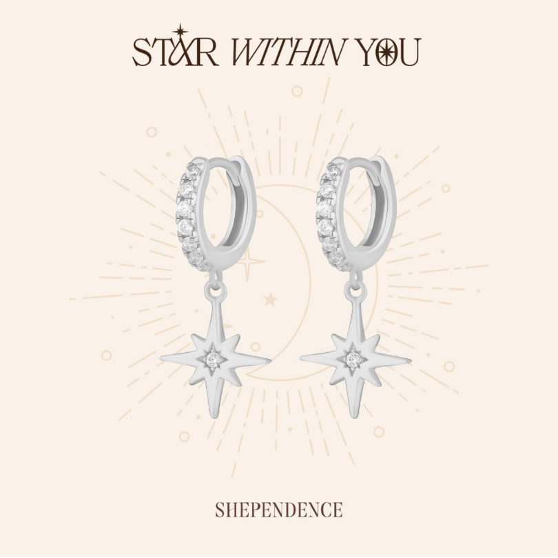 ต่างหูห่วงสเตลล่า S925(Stellar Huggie Hoop Earrings)