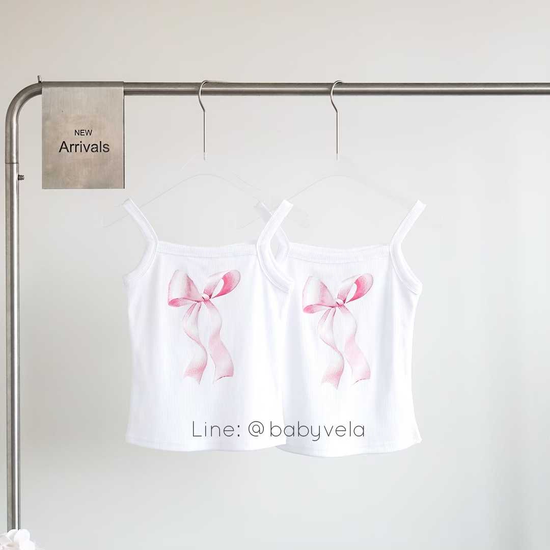 RonRon Crayon Ribbon Slim Sleeveless (White)