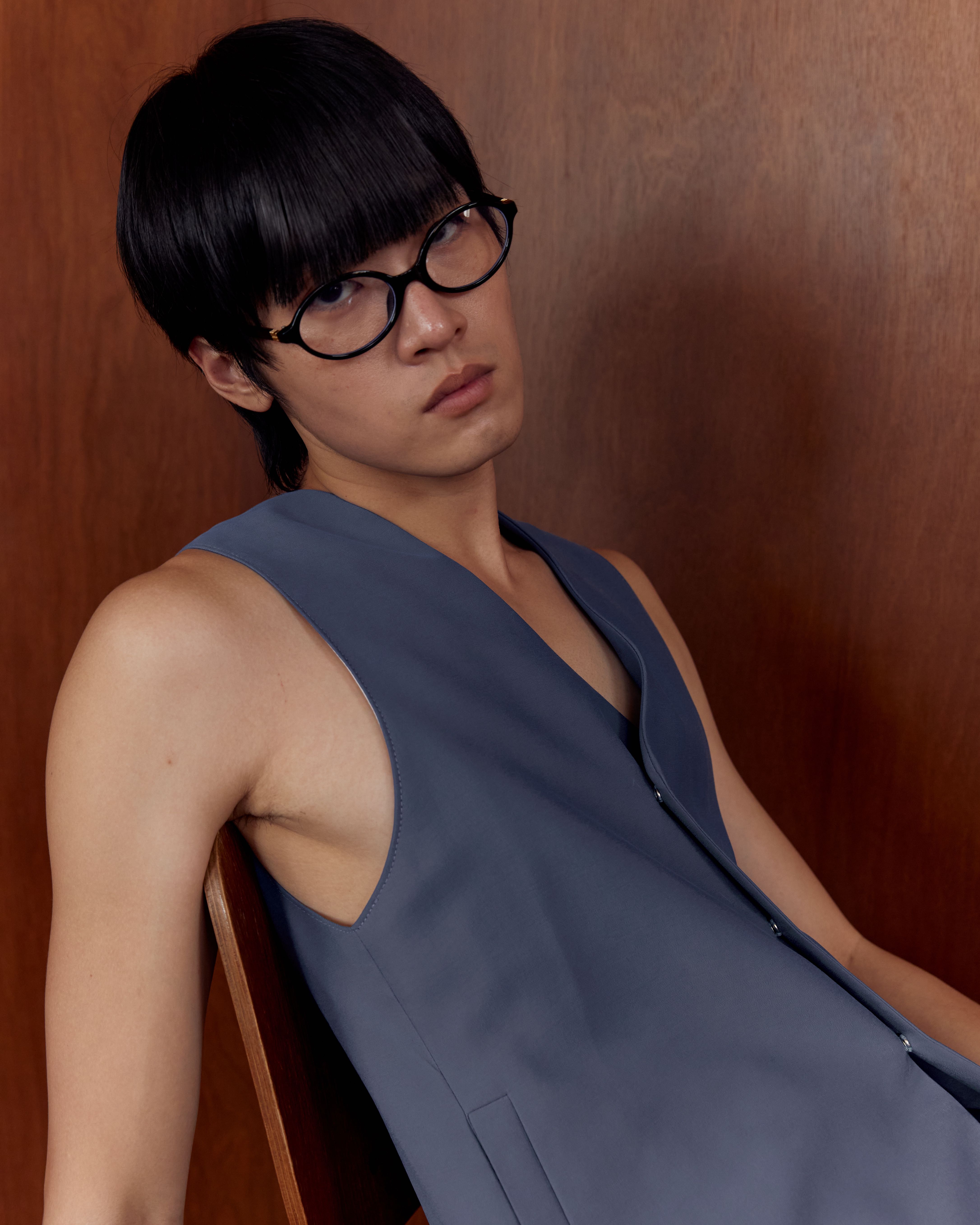 Blue Rayon Vest