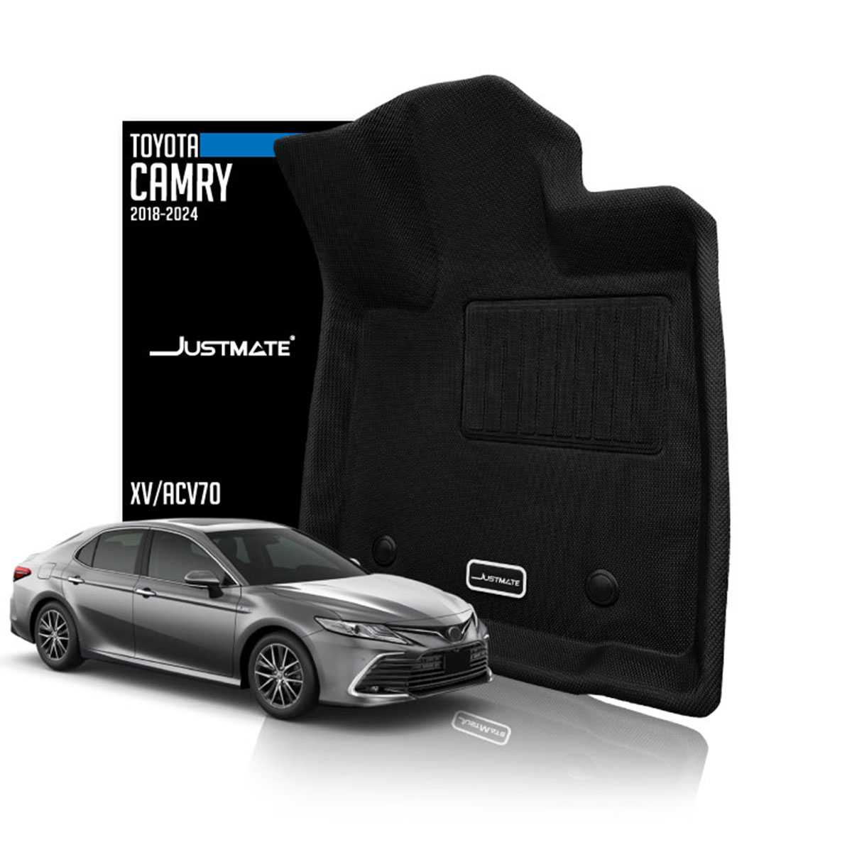 [JUSTMATE] TOYOTA พรมปูพื้นรถยนต์ CAMRY (XV70) 2018 - 2024 ใช้ได้กับ น้ำมัน และ HEV