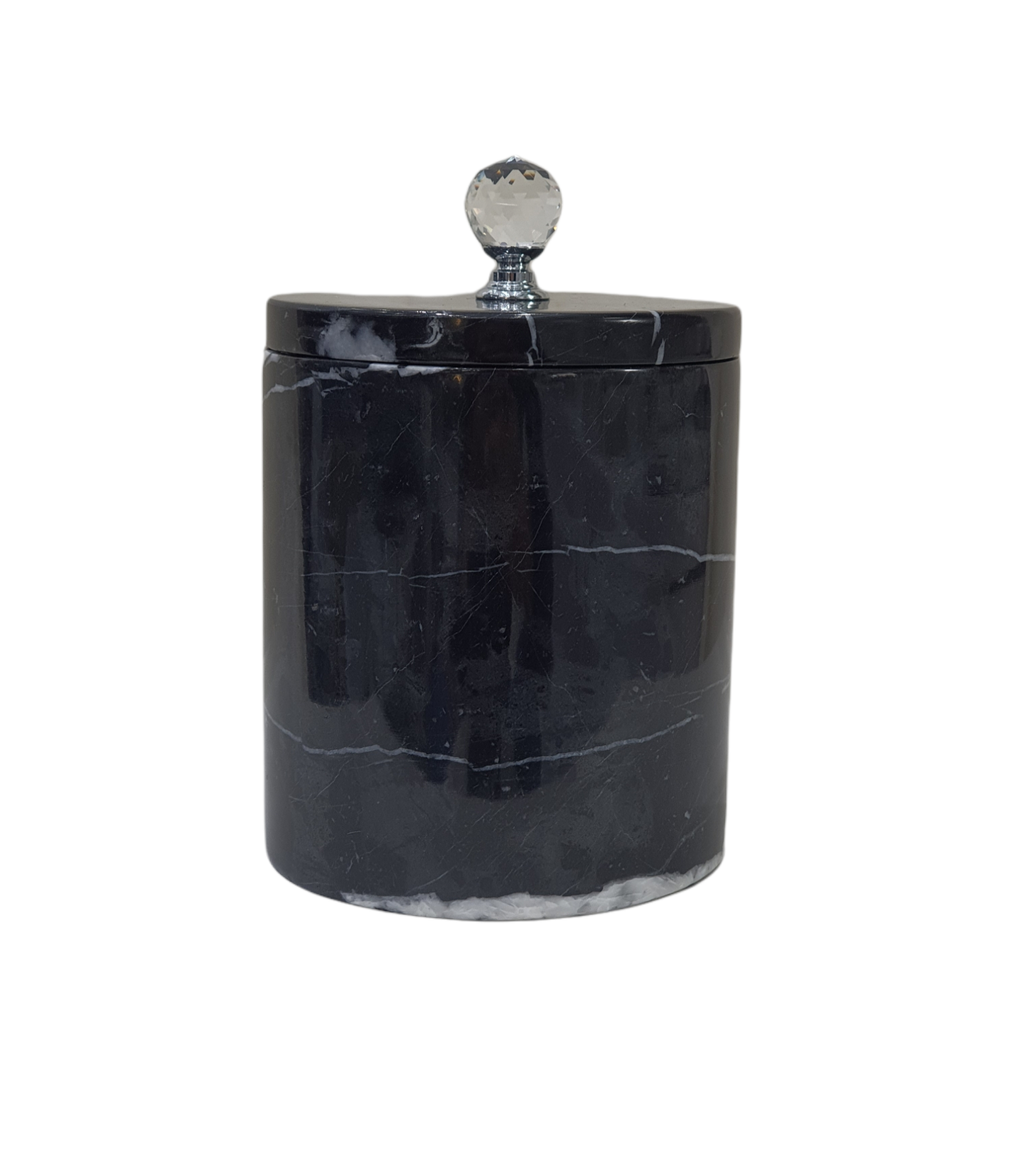 Box, Marble, Black, 12 CM.
