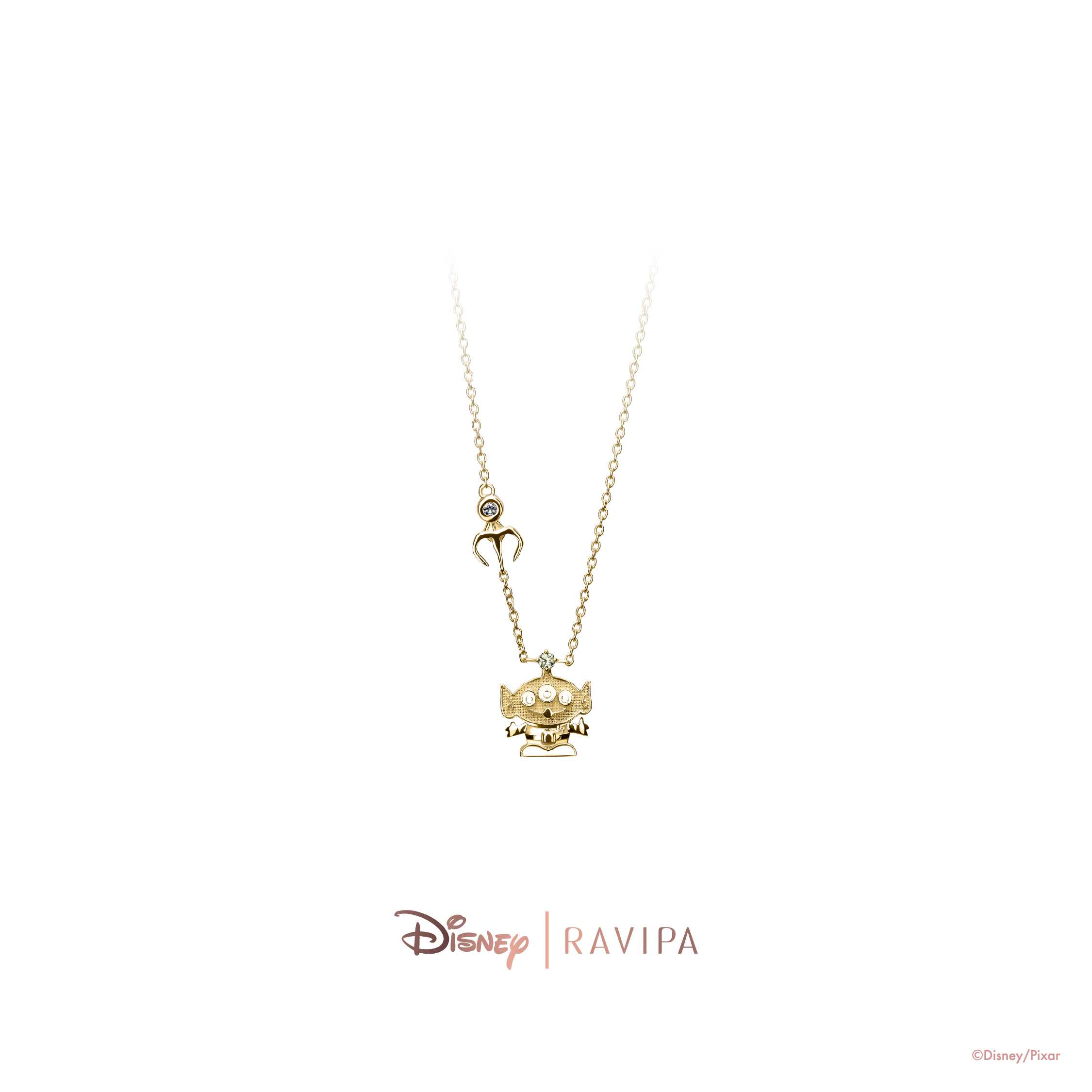 Gold Aliens Necklace