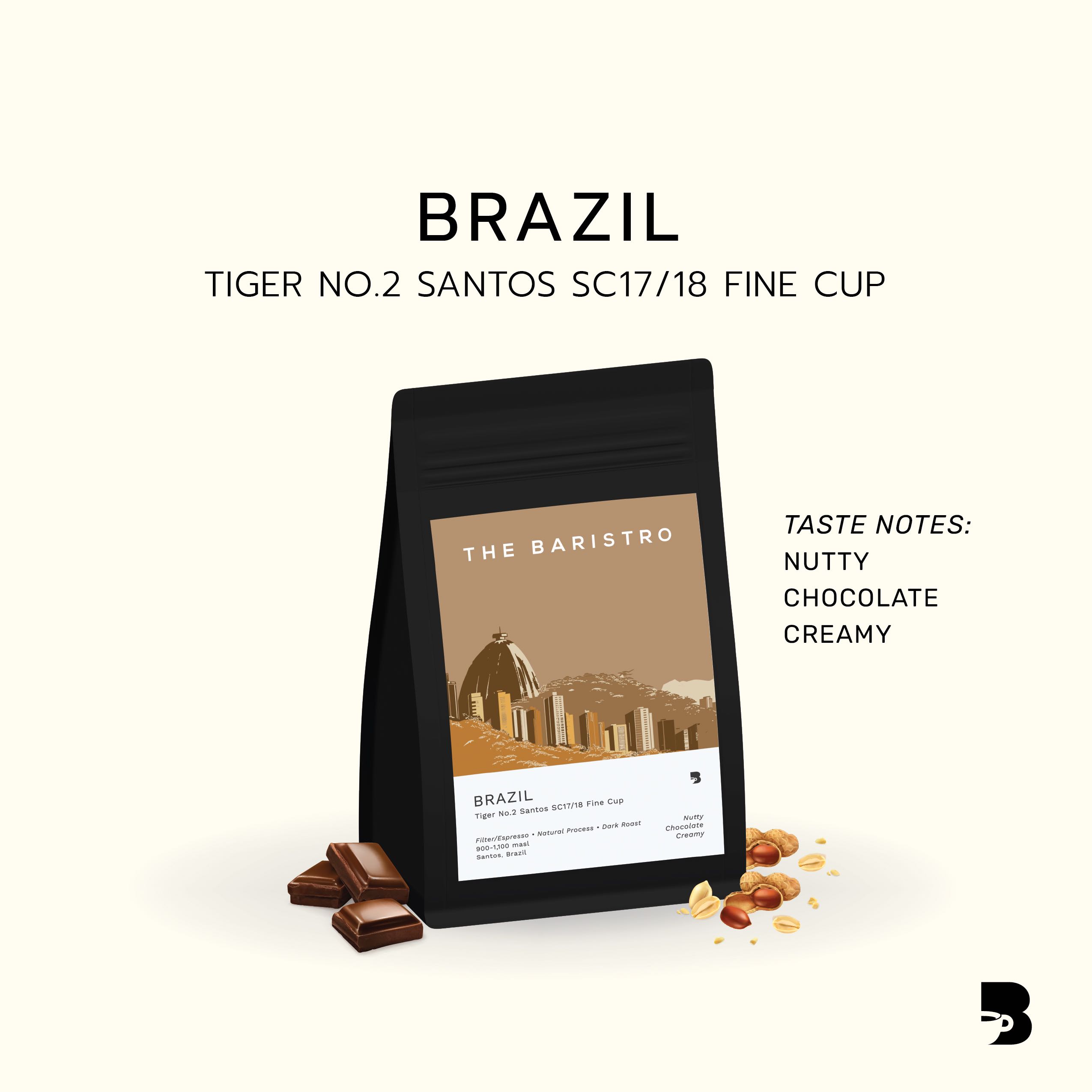 Brazil Tiger No.2 Santos SC17/18 Fine Cup