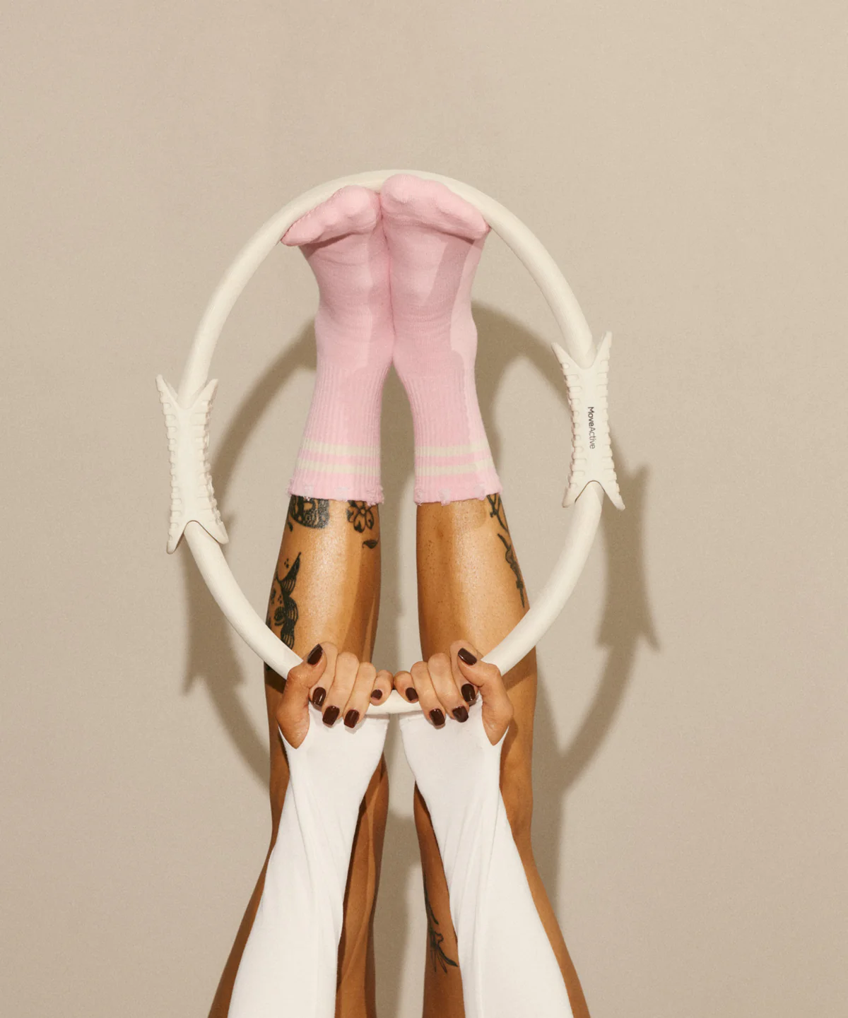 Crew Non Slip Grip Socks - Edgy Cool Pink