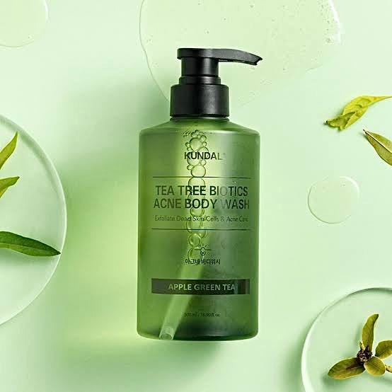 KUNDAL Tea Tree Biotics Acne Body Wash สบู่เหลวอาบน้ำสำหรับผู้ที่มีปัญหาสิวและผิวแพ้ง่าย💚🫧