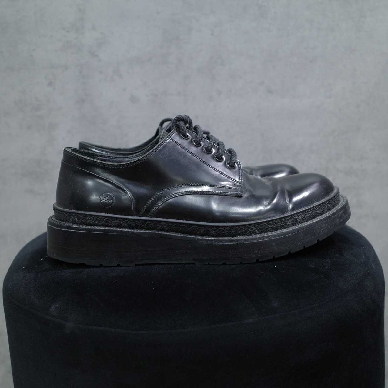 LOUIS VUITTON X FRAGMENT DERBY BLACK SHOES