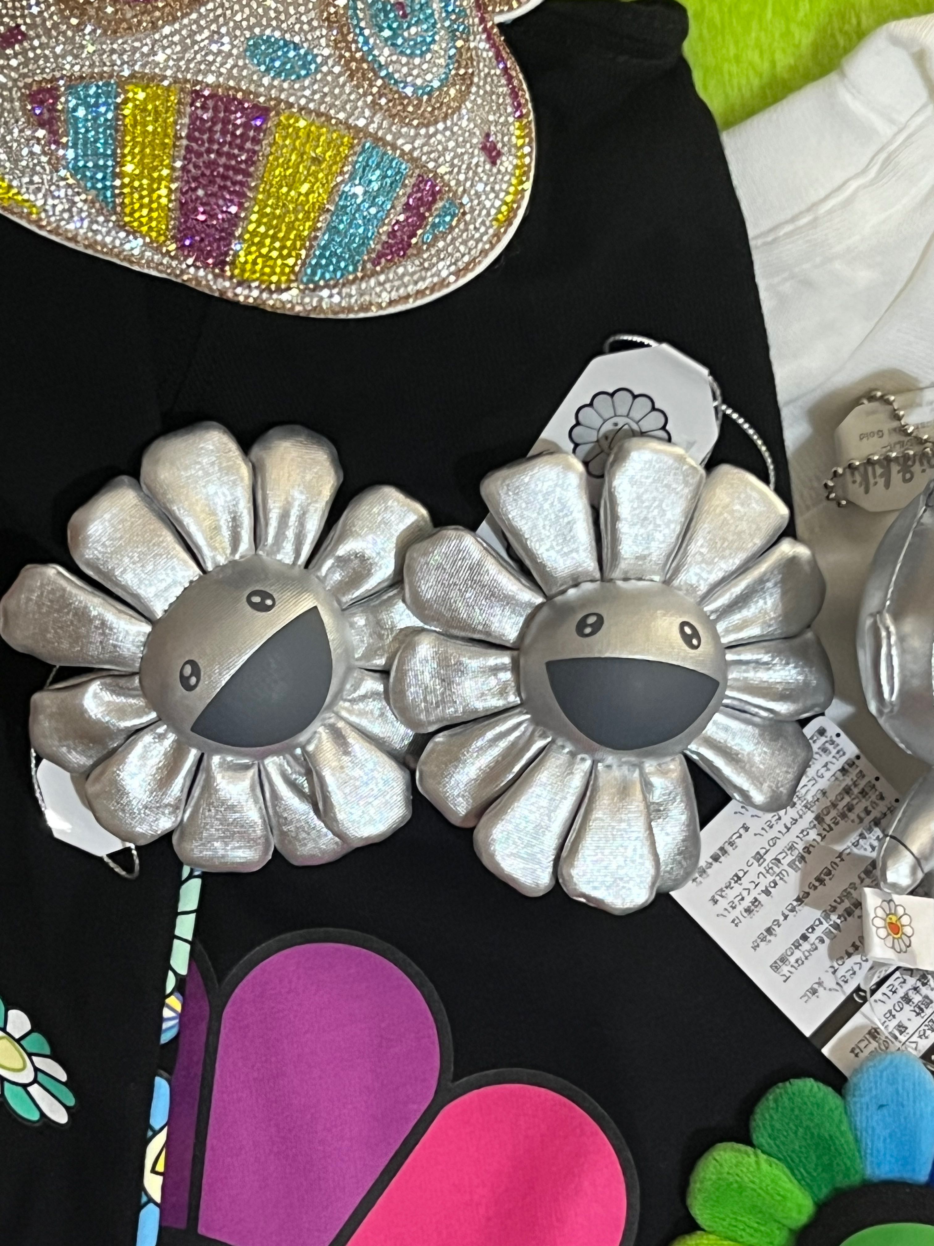 Murakami Flower Silver Keychain 