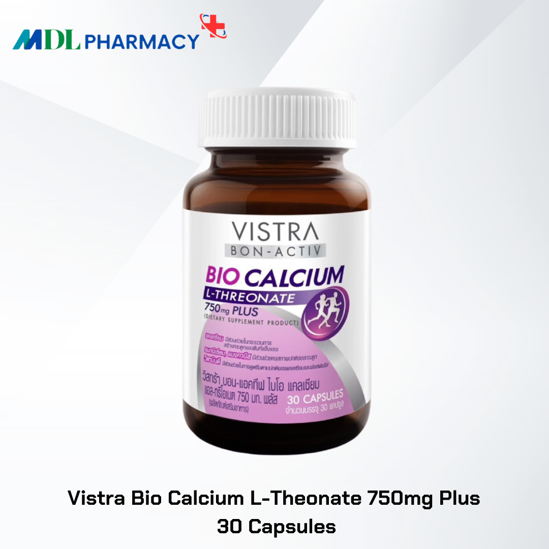 Vistra Bio Calcium L-Theonate 750mg Plus 30 Capsules