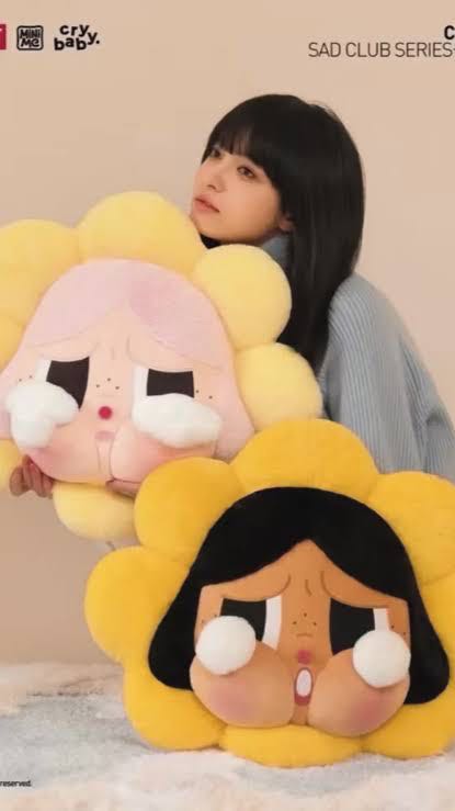Popmart  CRYBABY Sad Club Series-Pillow (Yellow)