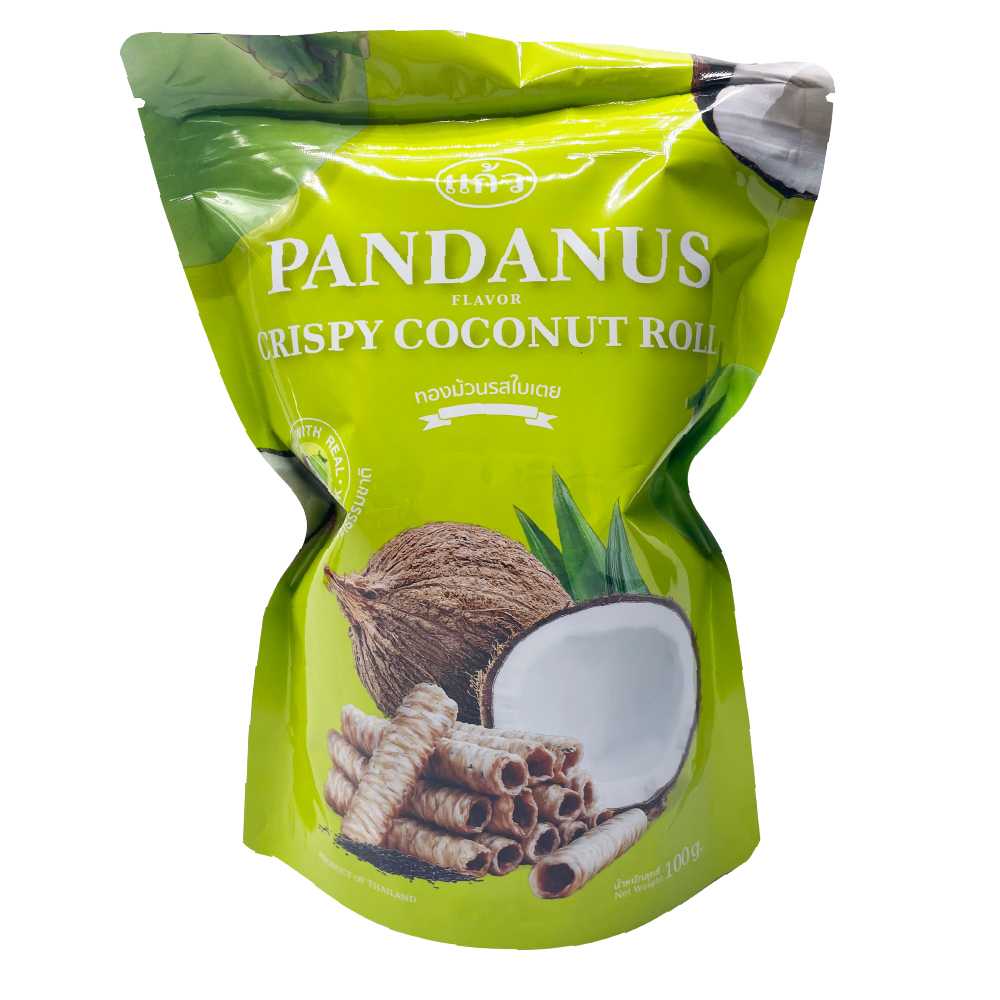 ทองม้วนรสใบเตย แก้ว 100g