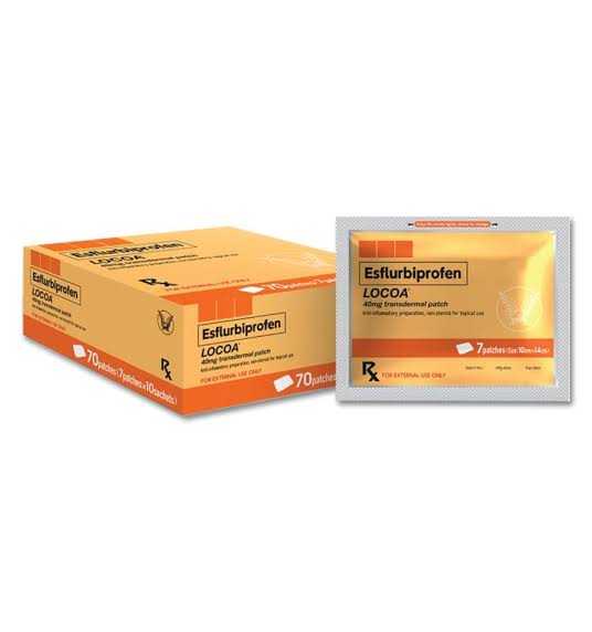 รูปสินค้า แผ่นแปะแก้ปวด LOCOA  จำนวน 1 ซอง บรรจุ 7 แผ่น  (Esflubiprofen transdermal patch) รูปที่ 1