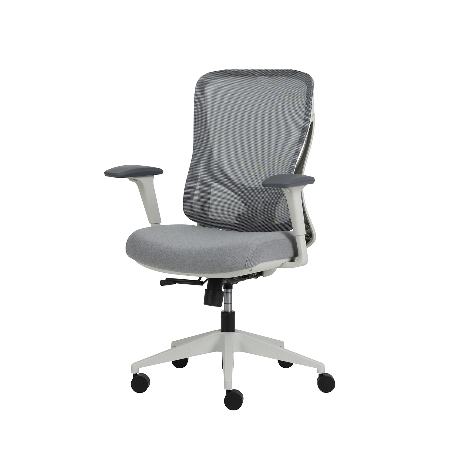 Modernform เก้าอี้ Ergonomic รุ่น ECHO พนักพิงกลาง โครงขาว ขาไนลอน สีเทา