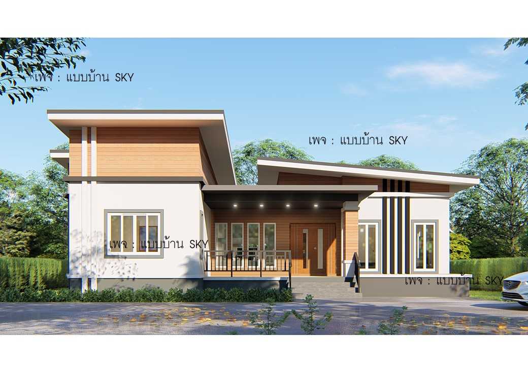 แบบบ้านสไตล์โมเดิร์น พื้นที่ 145 ตร.ม. S004 / 4 ห้องนอน