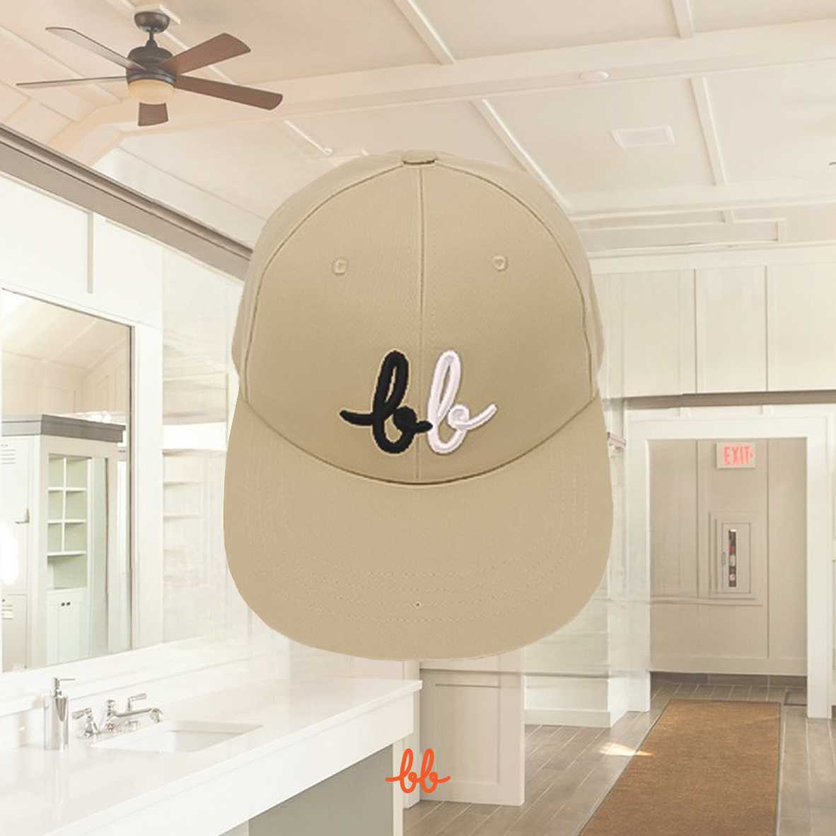 Twill Cap with BB B/W Embroidery - หมวกแค๊ป สี Sand