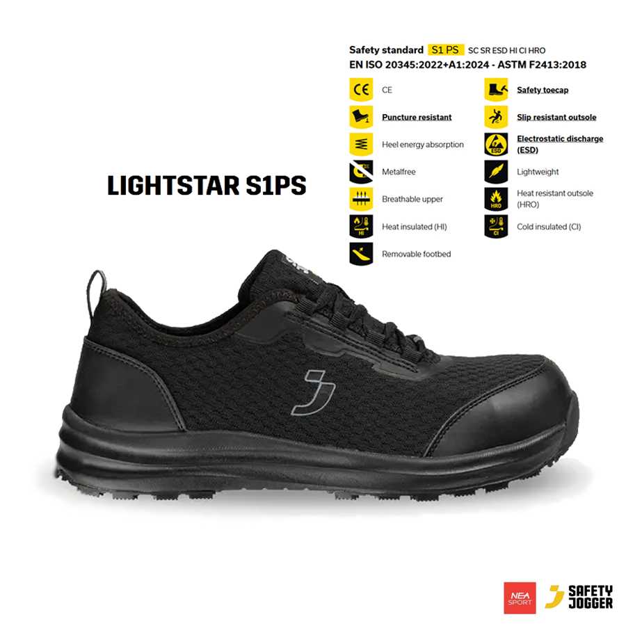 SAFETY JOGGER - LIGHTSTAR S1PS รองเท้าเซฟตี้ กันไฟฟ้าสถิต หัวคอมโพสิท