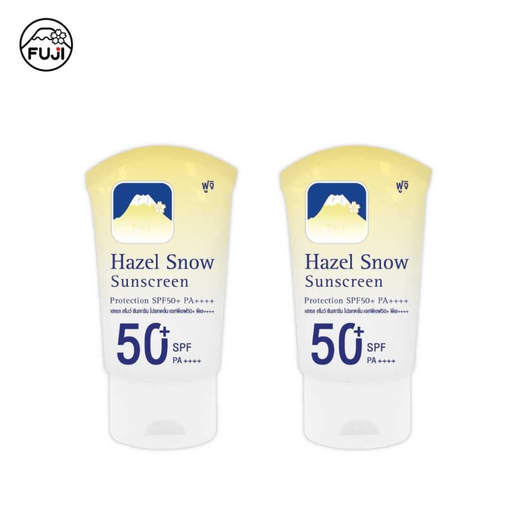 [2 หลอด]ครีมภูเขา ฟูจิ เฮเซล สโนว์ ครีมกันแดด Hazel Snow Sunscreen Protection SPF50+ PA++++ 50 กรัม