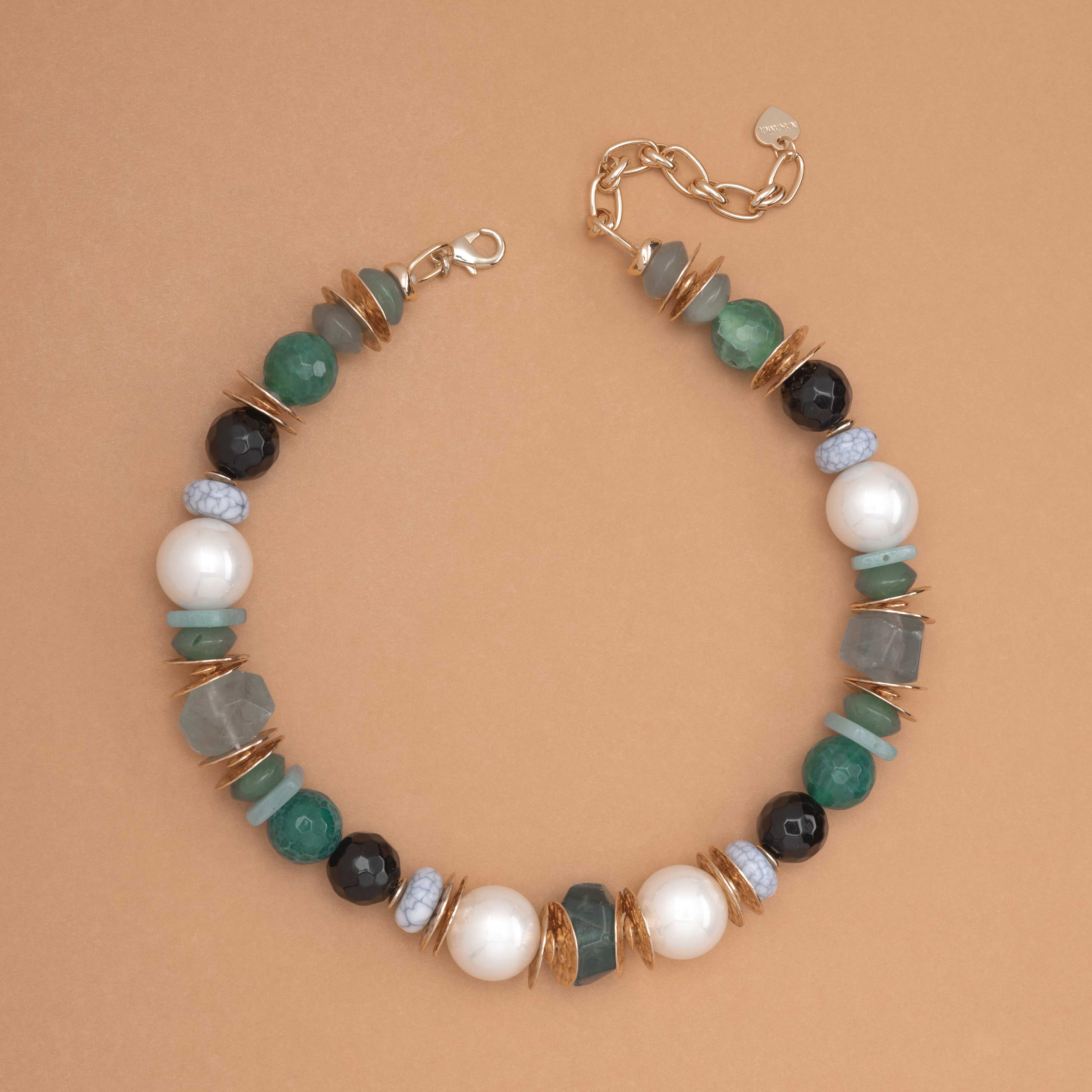 MIXED STONE STRETCHY NECKLACE
