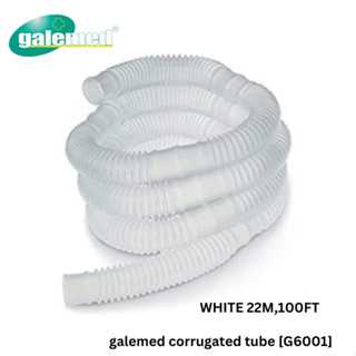 Galemed Oxygen Corrugated Tube สายงวงช้างคอลลูเกตท่อออกซิเจนสำหรับผู้ป่วยเจาะคอ[15mm/22mm,100ft]