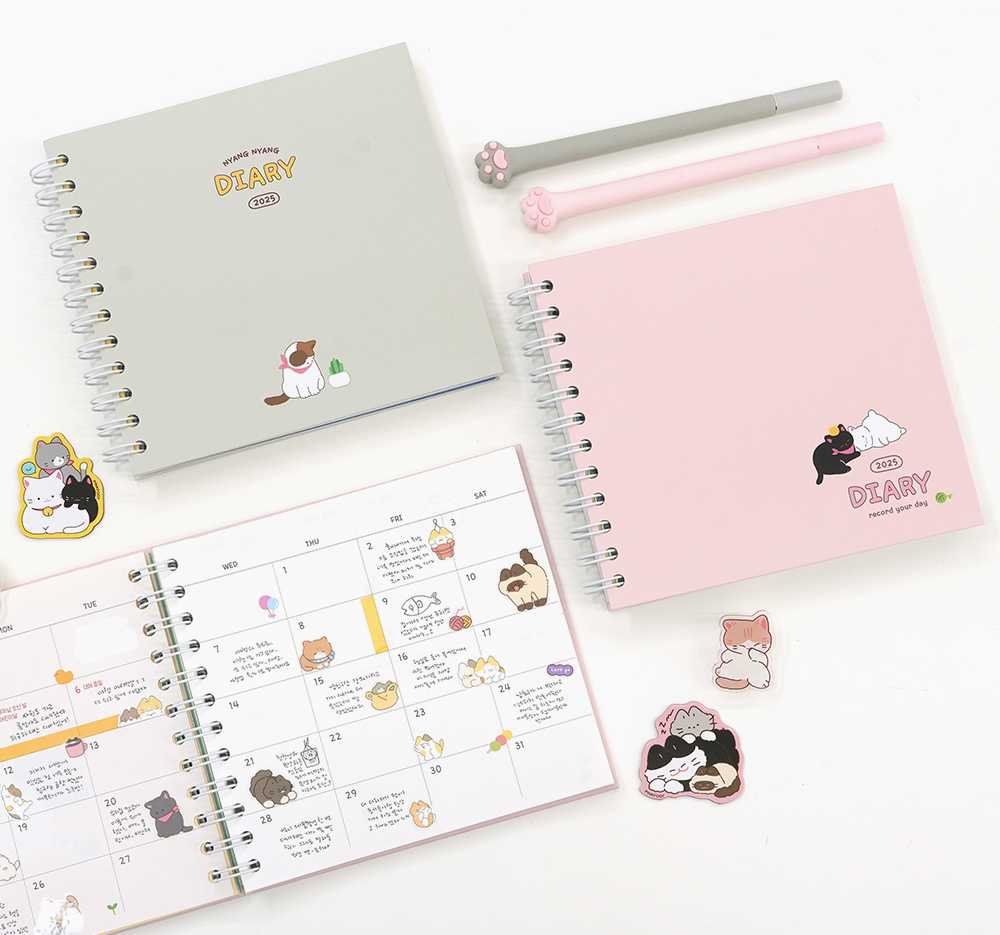 2025 Nyangnyang Diary ไดอารีลายน่ารักแมวเหมียว