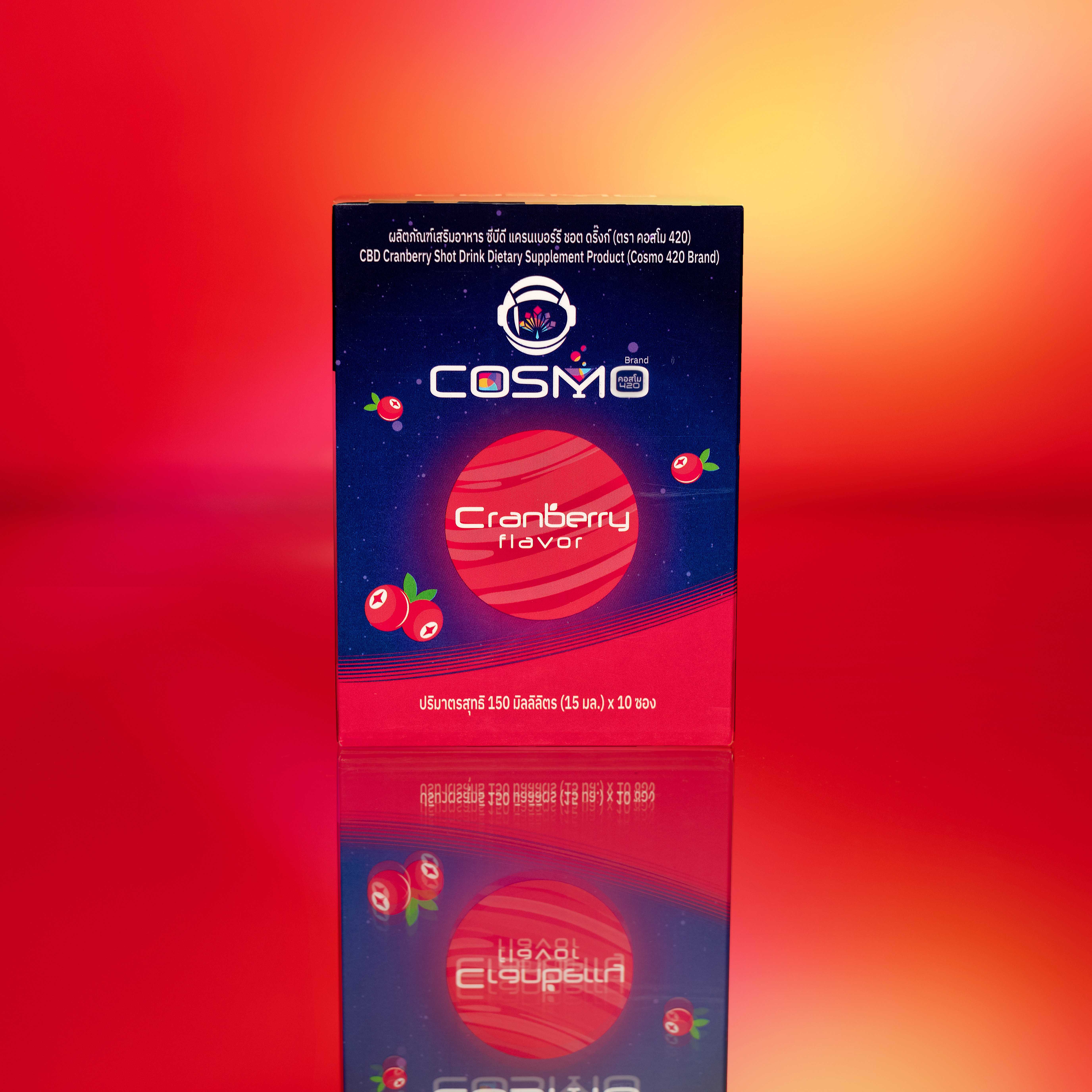 Cosmo 420 CBD Shot Drink เครื่องดื่มช็อต ดริ้งก์ ซีบีดี ขนาด 150 มล รสแครนเบอร์รี่