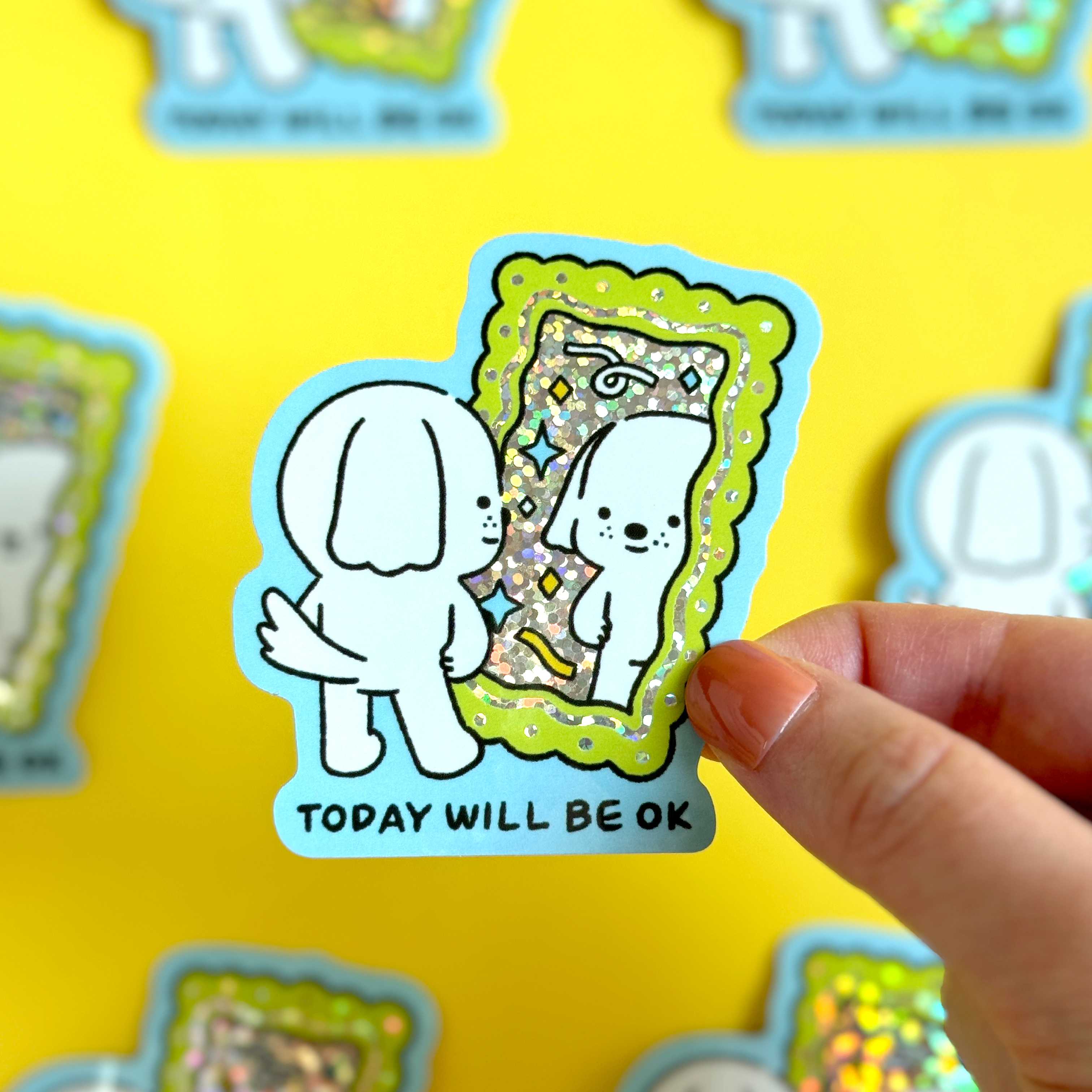 Glitter Sticker สติกเกอร์ -  Today Will Be OK