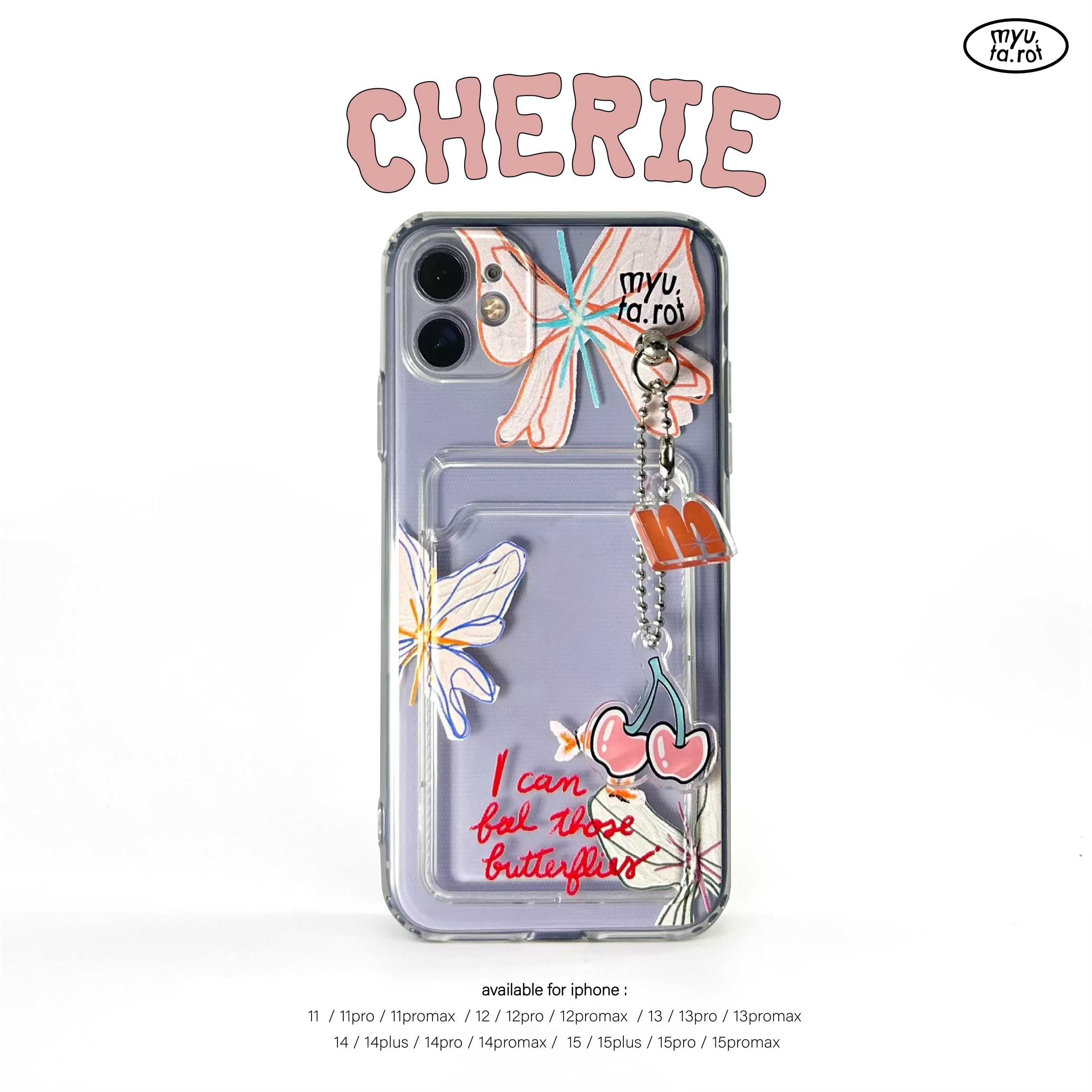 iPhone case with card holder - Cherie