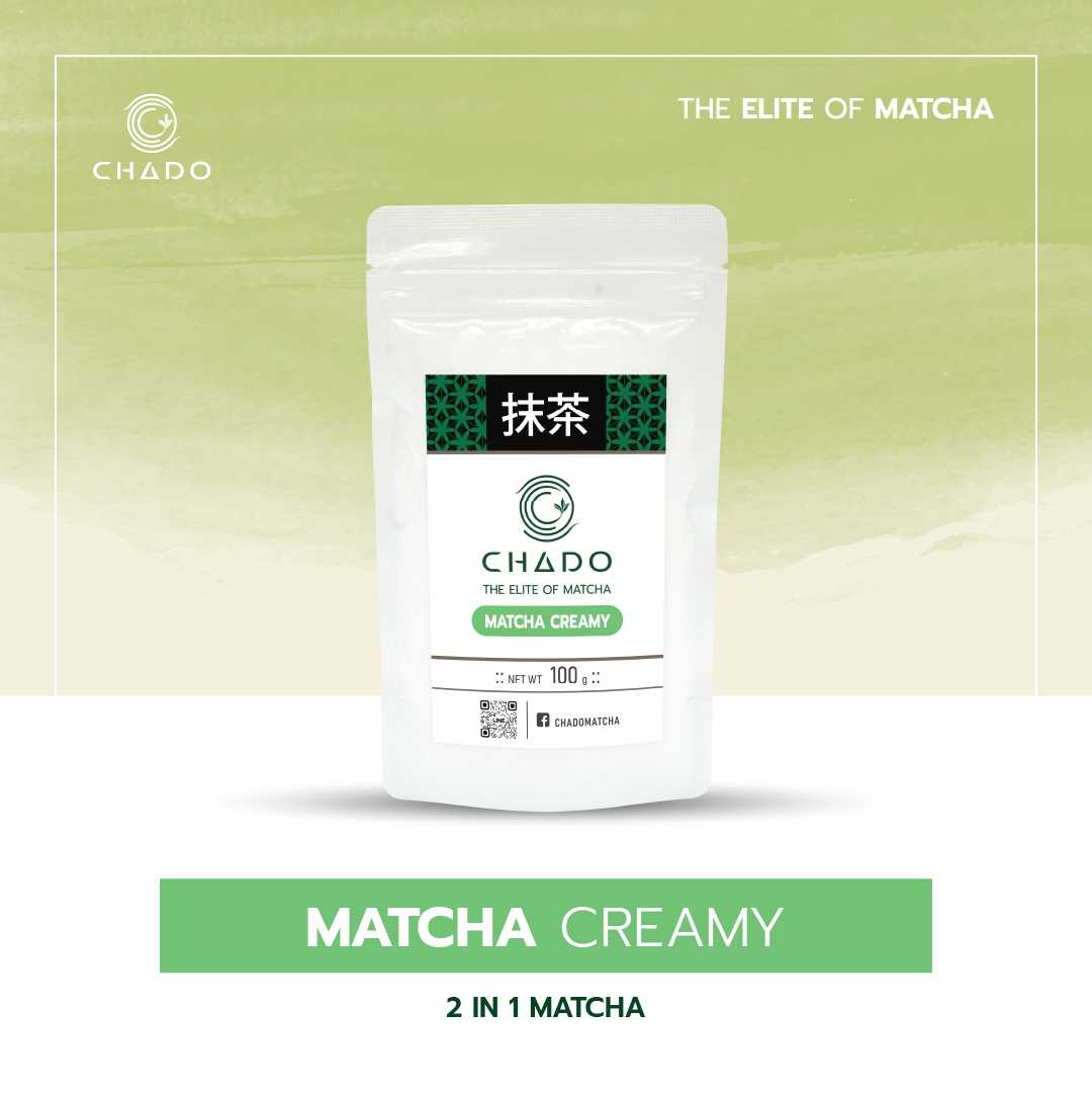 MATCHA CREAMY  มัทฉะ ครีมมี่ ผงชาเขียว ( ตรา ชาโดะ )