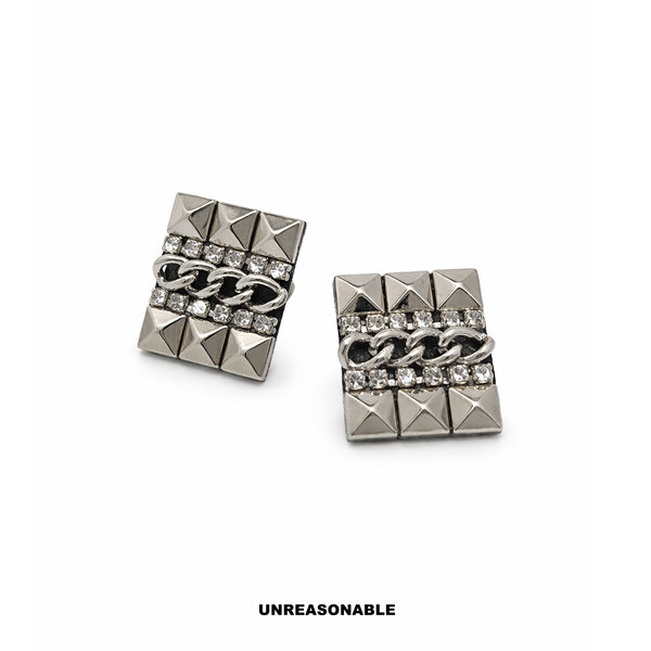 Metal Mood earrings. metal ต่างหูคลิป ต่างหูก้านเงินแท้ น้ำหนักเบา สวยใส่สบาย UA0018-01 Unreasona...