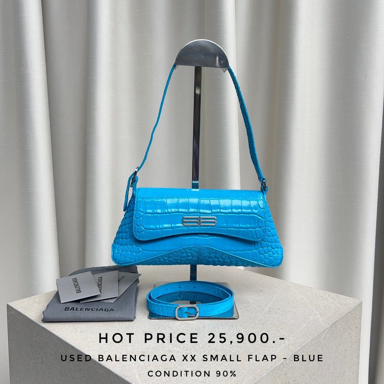 Used Balenciaga XX Small Flap - Blue
