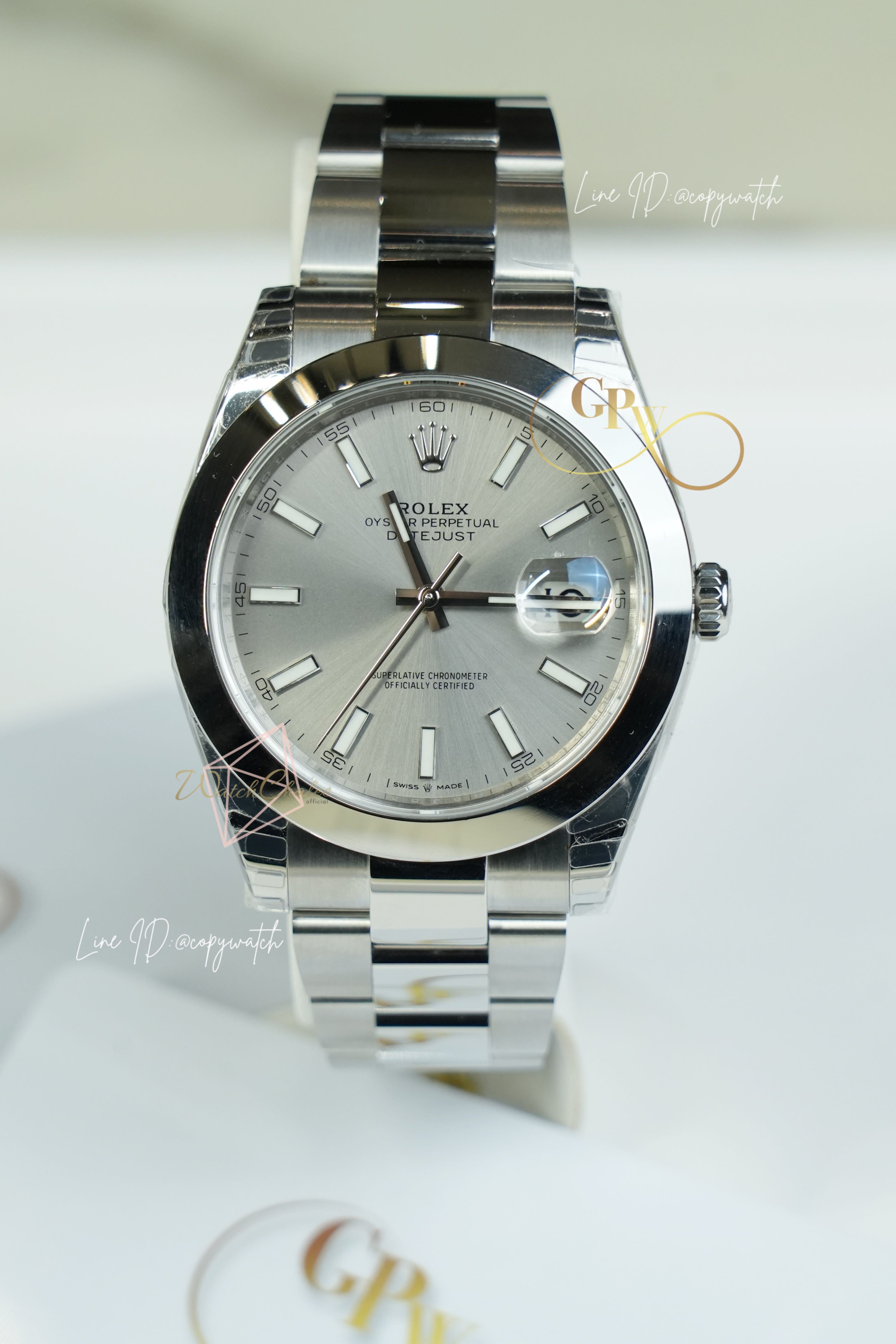 Rolex Datejust 41 mm. Silver Dial Automatic swiss movement