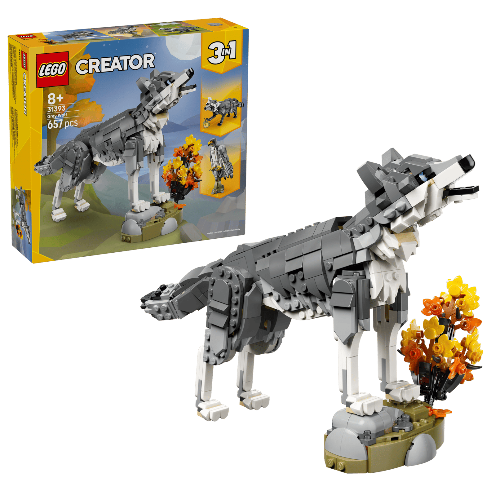 LEGO 31393 Forest Animals: Gray Wolf(สินค้าซื้อแล้วไม่รับเปลี่ยนคืน)