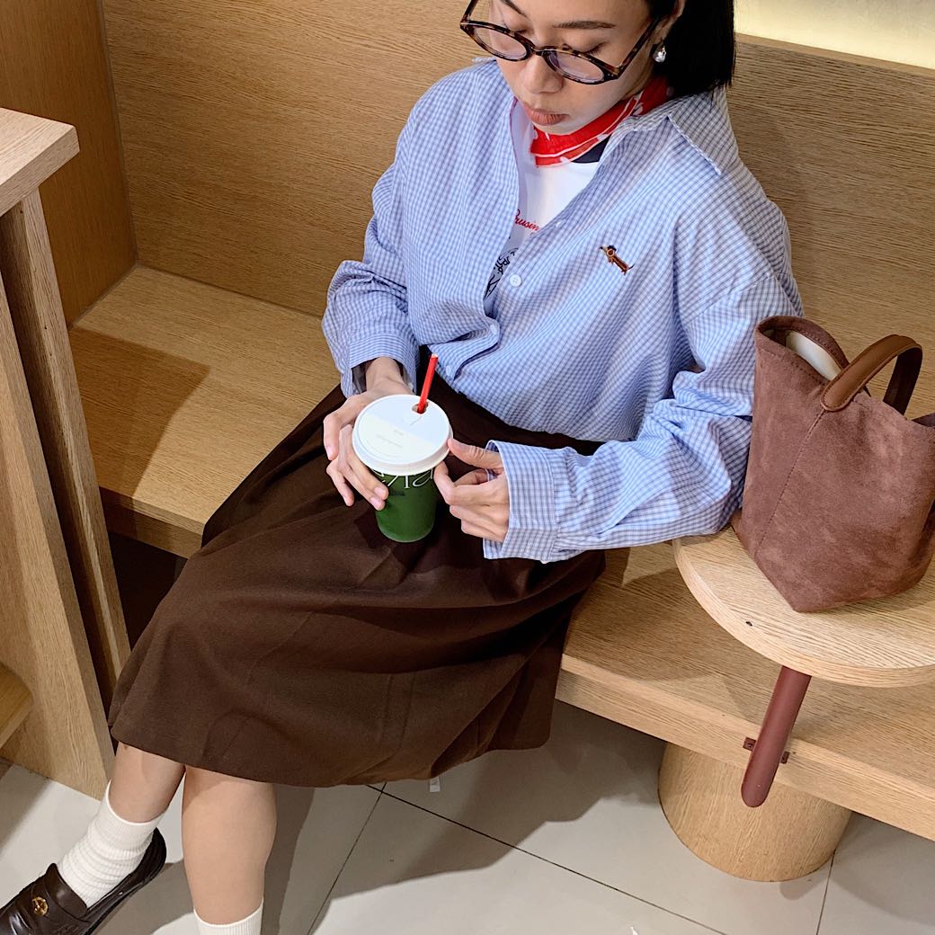 Dachshund plaid shirt