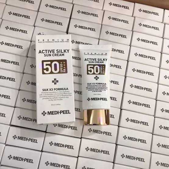ครีมกันแดด Medi-Peel Active Silky Sun Cream SPF50+ PA+++ ของเเท้ มาใหม่!! ขนาด 50ml