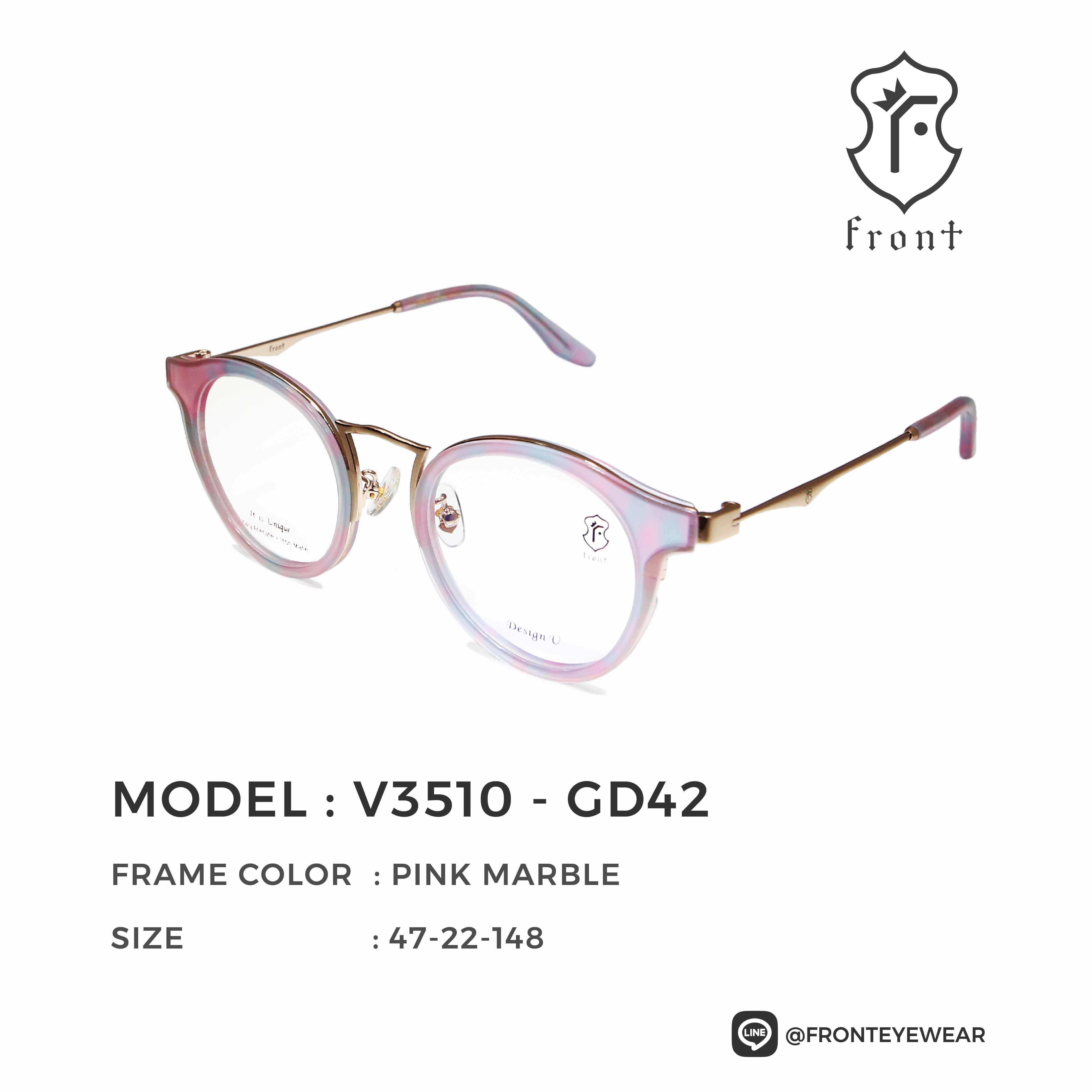 FRONT - แว่นสายตา รุ่น V3510 (สามารถนำไปตัดเลนส์สายตาได้ค่ะ) - Fronteyewearthailand
