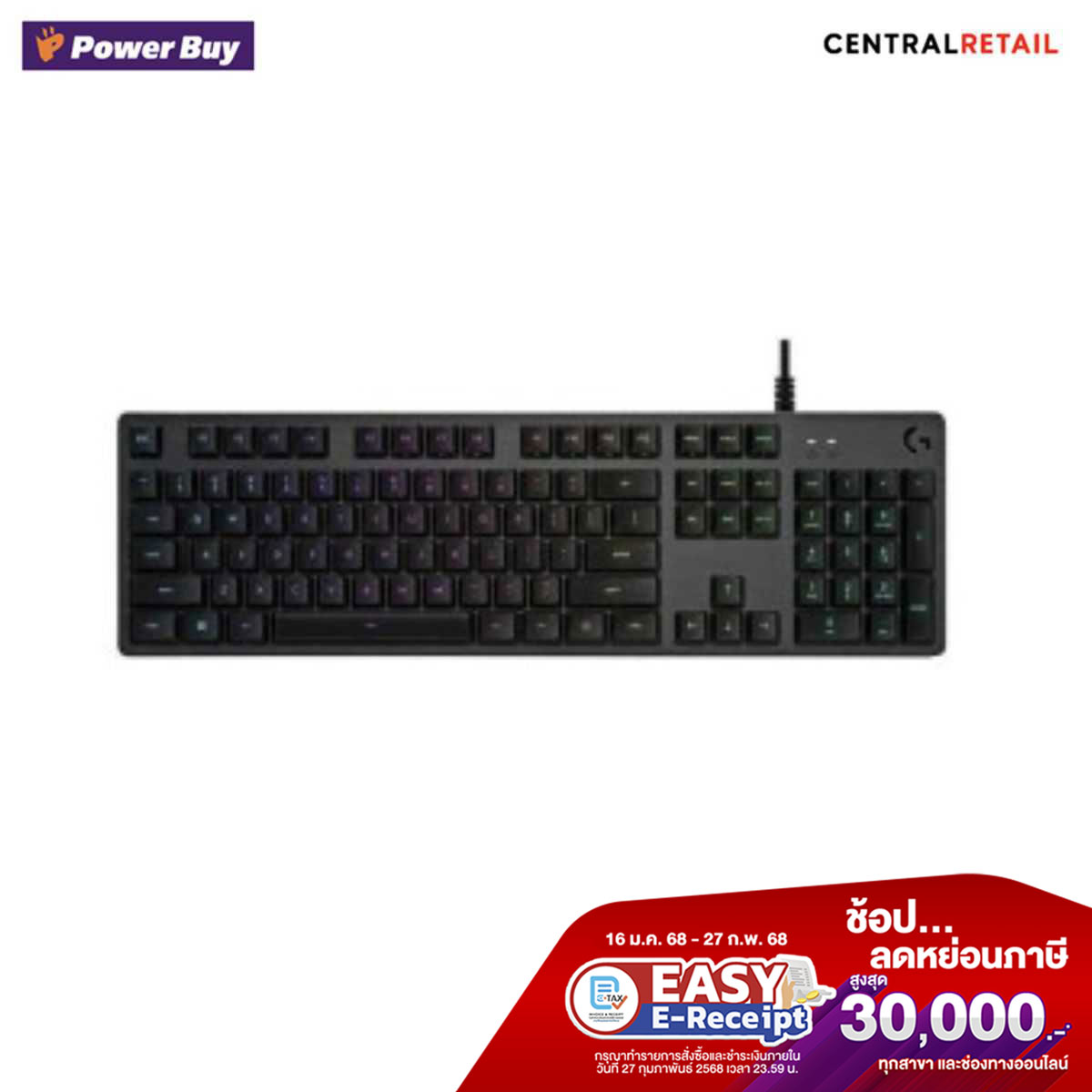 คีย์บอร์ดเกมส์ สีดำ G512 RGB GX RED LINEAR LOGITECH [265337]